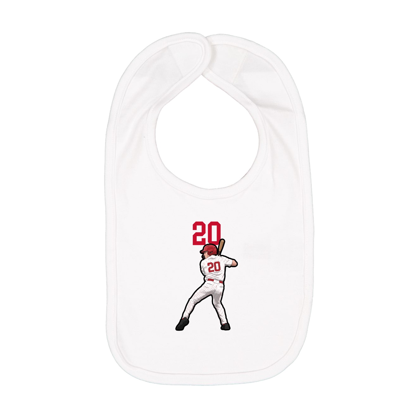 Infant Bib — Number Top in White