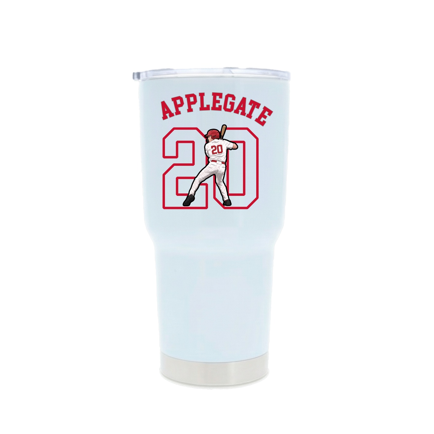 30oz Stainless Steel Tumbler — Shirsey Arch in White