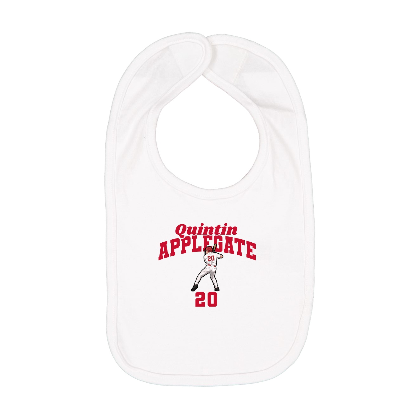 Infant Bib — Signature Arch in White
