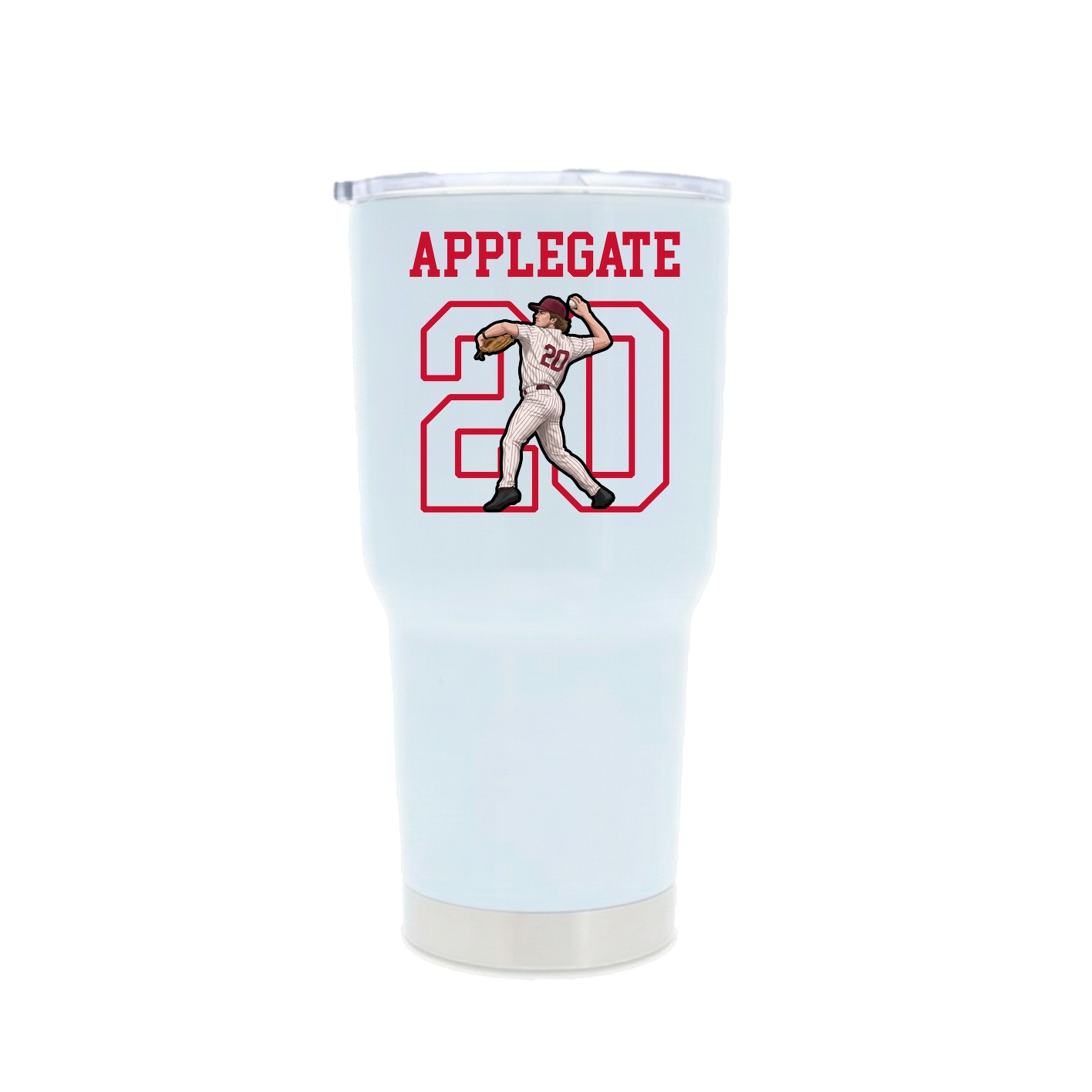 30oz Stainless Steel Tumbler — Shirsey in White