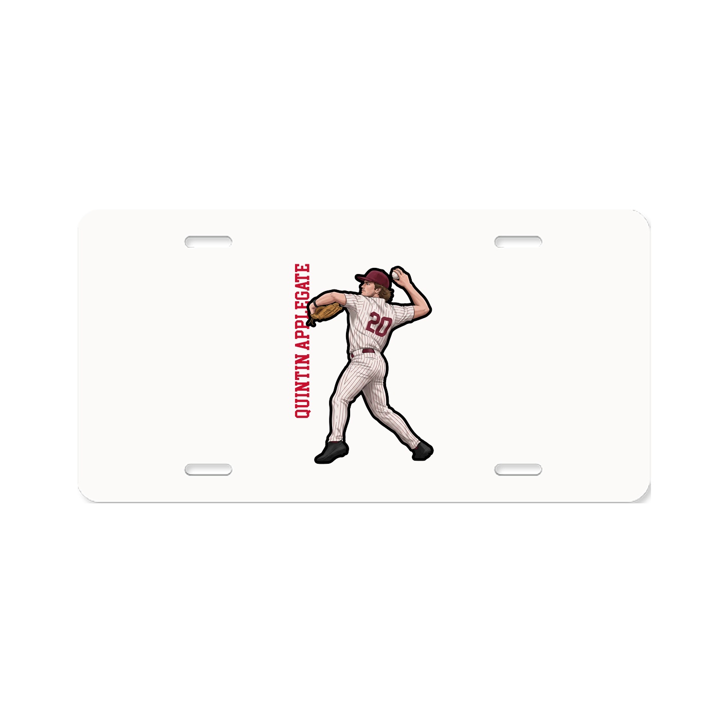 License Plate — Name Vertical in Classic