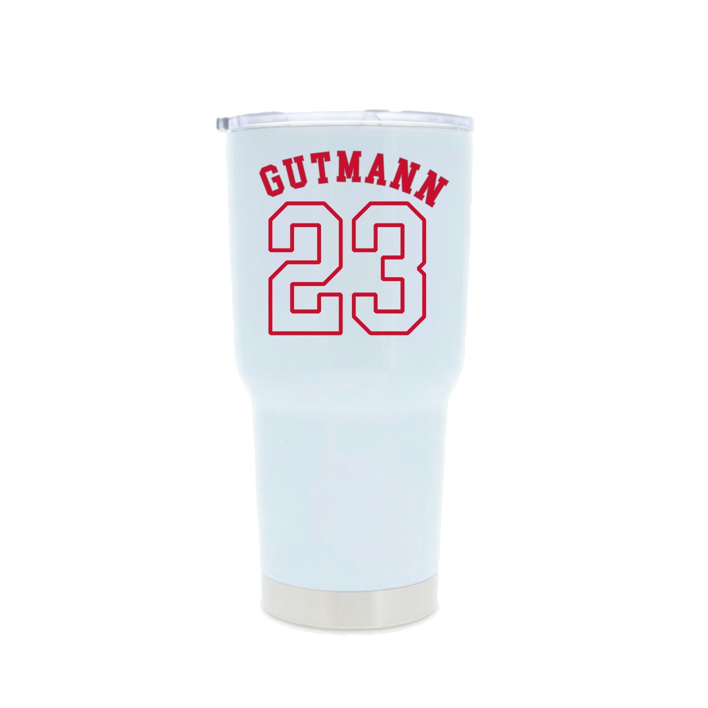 30oz Stainless Steel Tumbler — Shirsey Arch in White