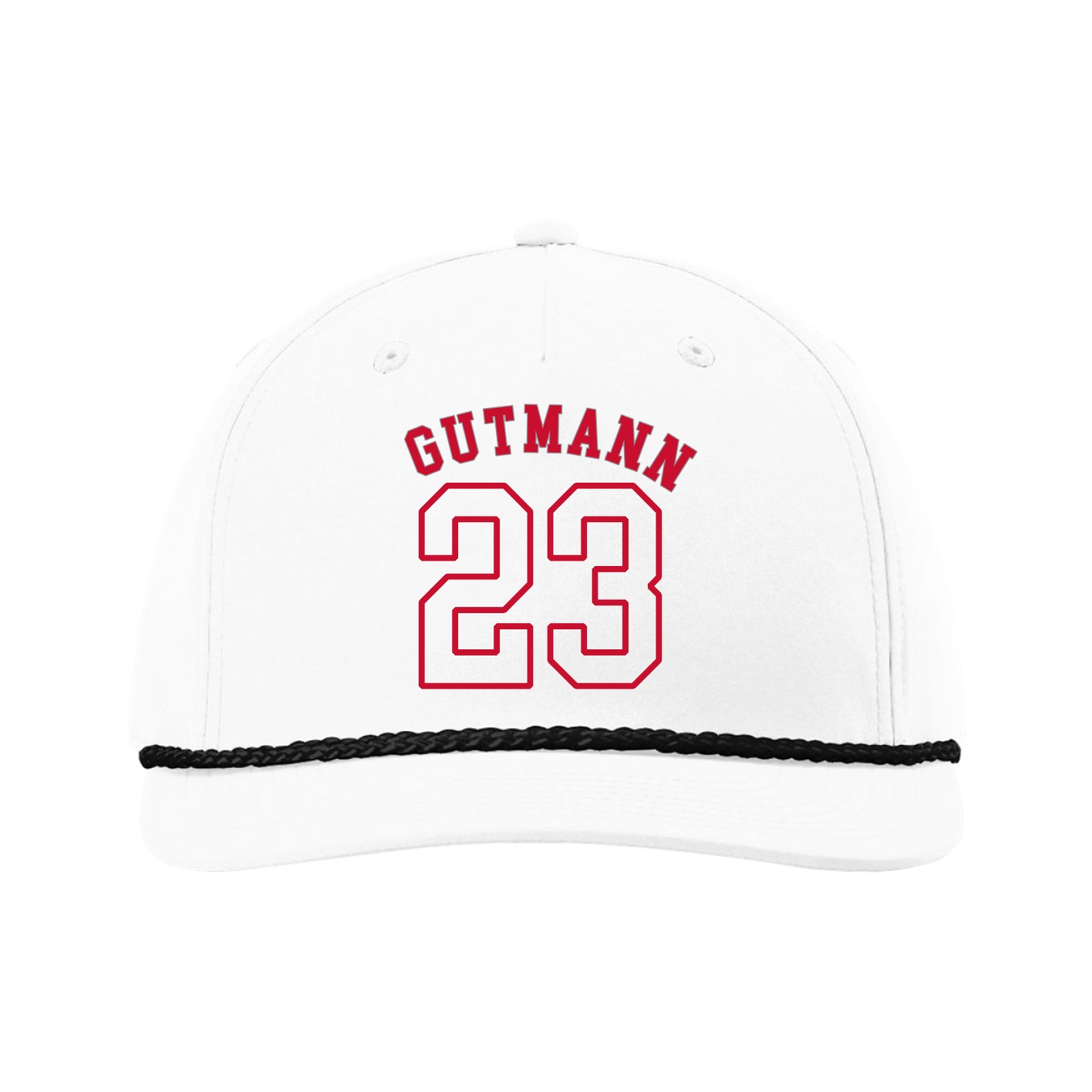 Five-Panel Classic Rope Cap — Shirsey Arch in White