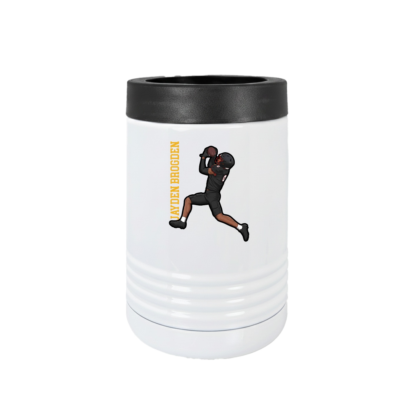 Beverage Holder — Name Vertical in White