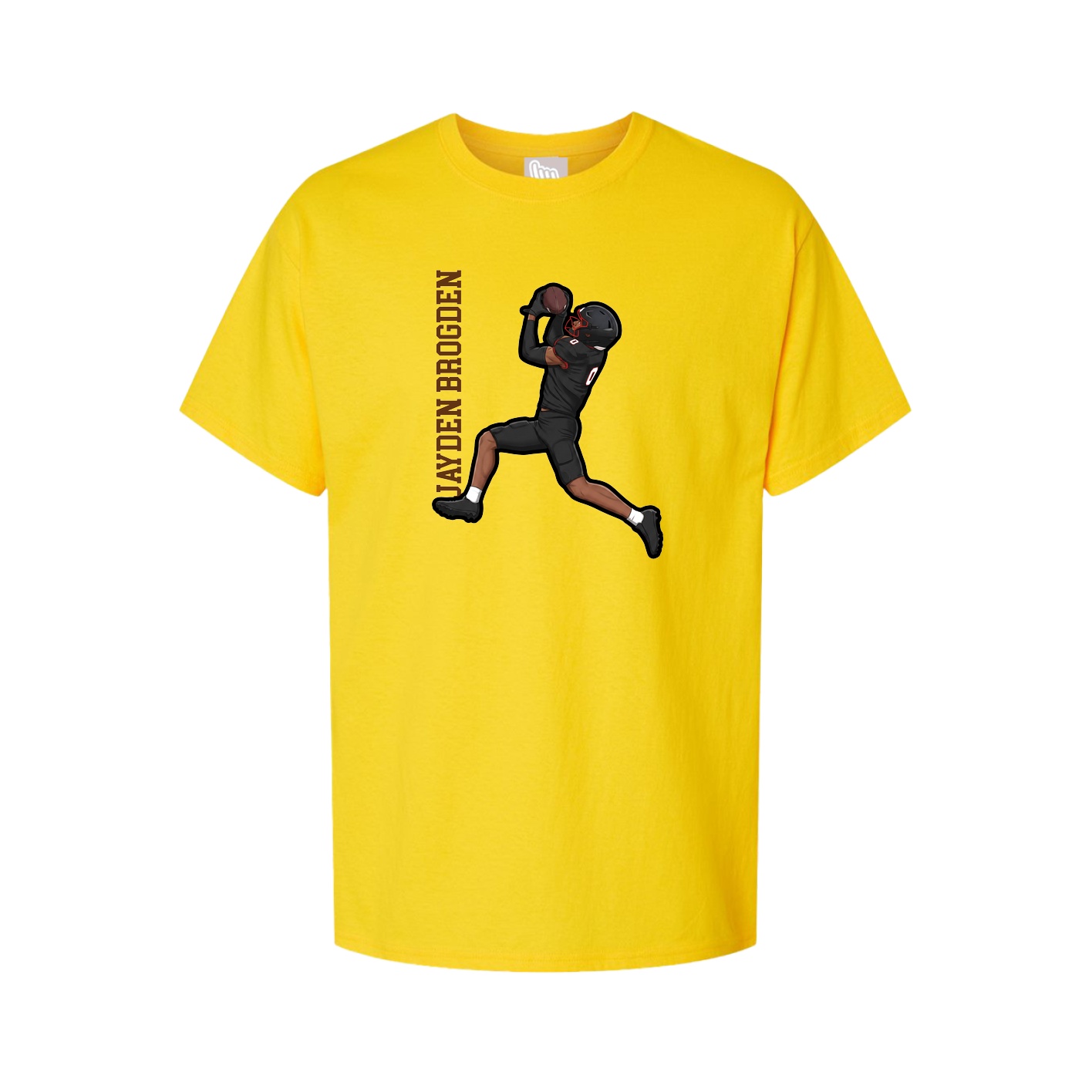 Youth Tee — Name Vertical in Gold
