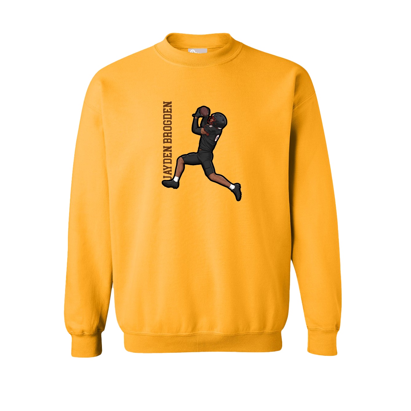 Fleece Crew — Name Vertical in Gold