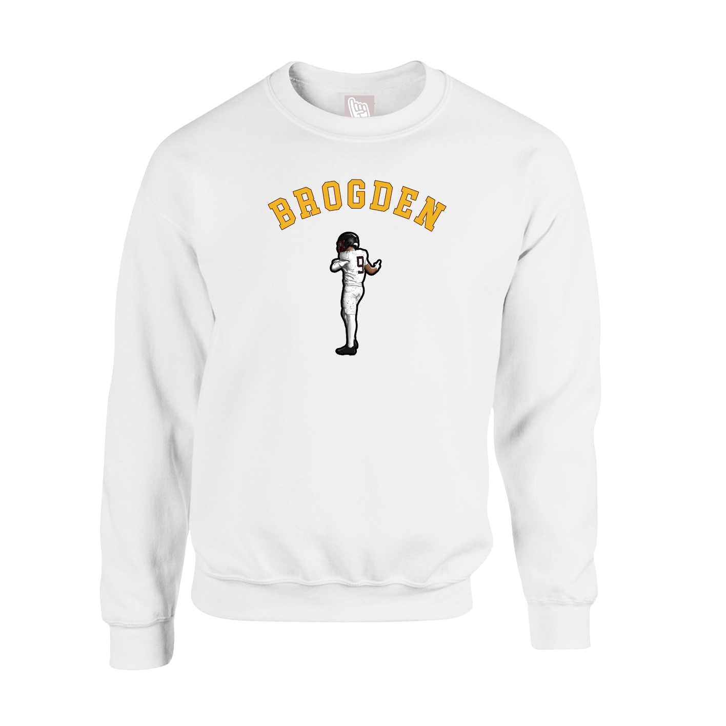 Fleece Crew — Shirsey Arch in White