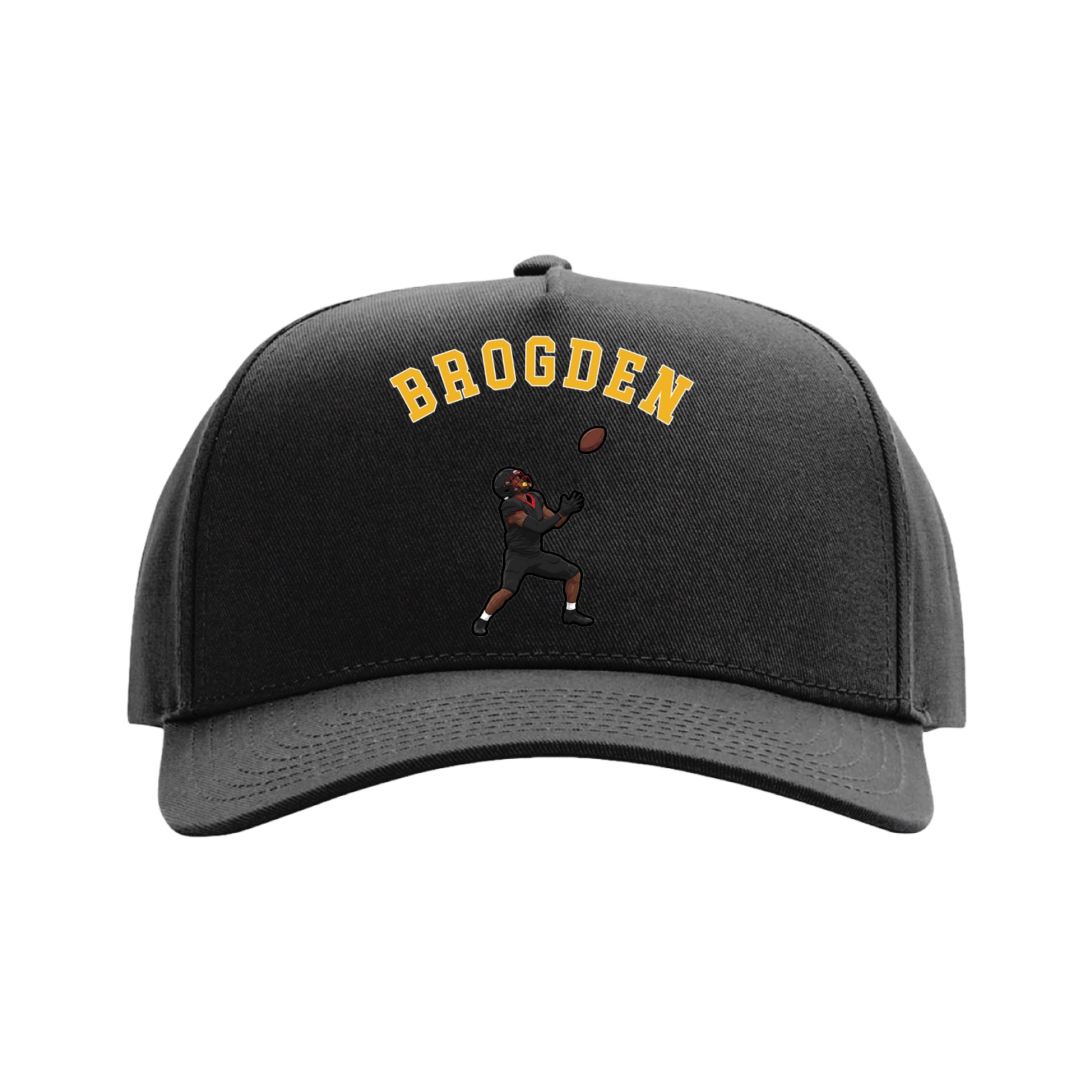 Full Fabric Five-Panel Champ Cap — Shirsey Arch in Black