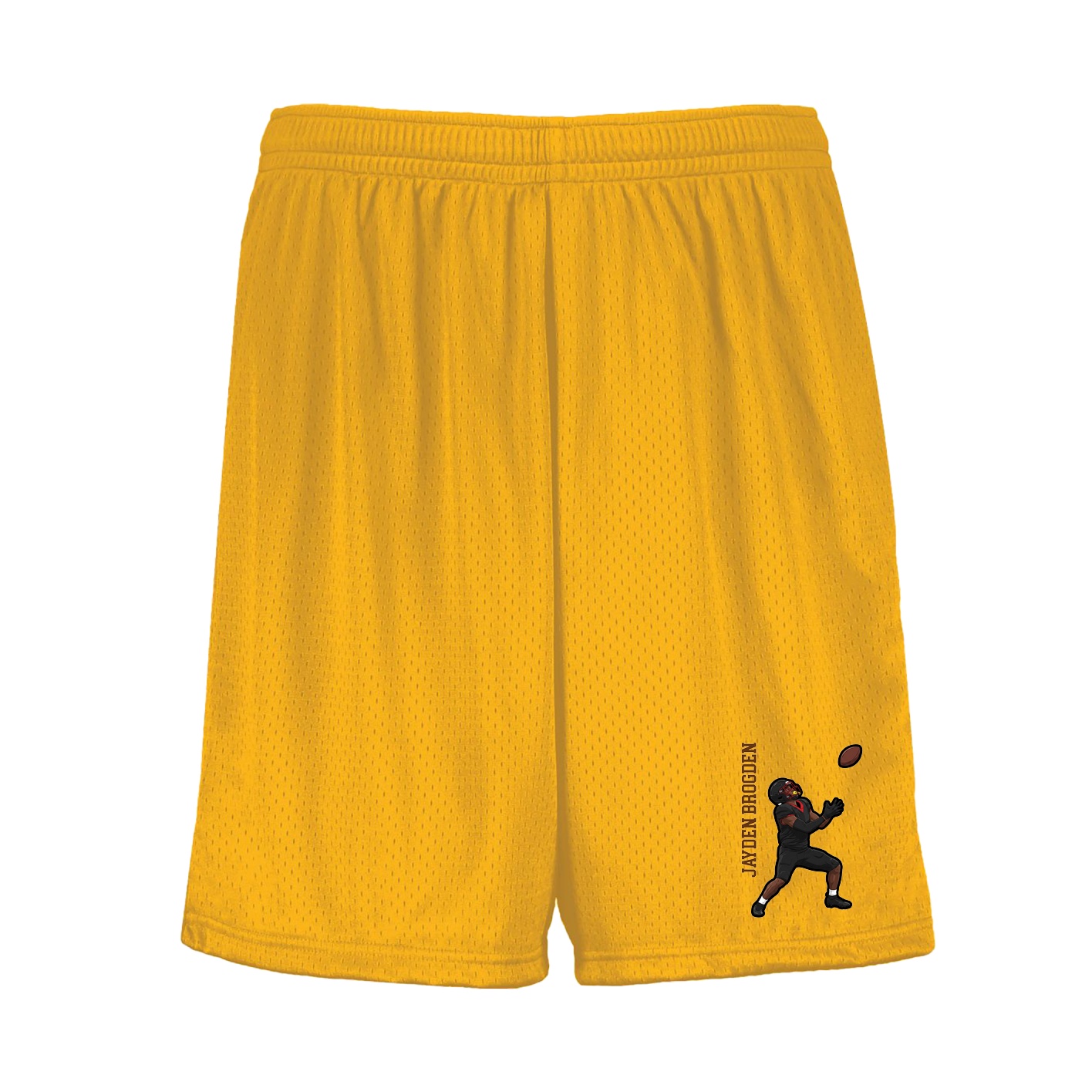 Shorts — Name Vertical in Gold