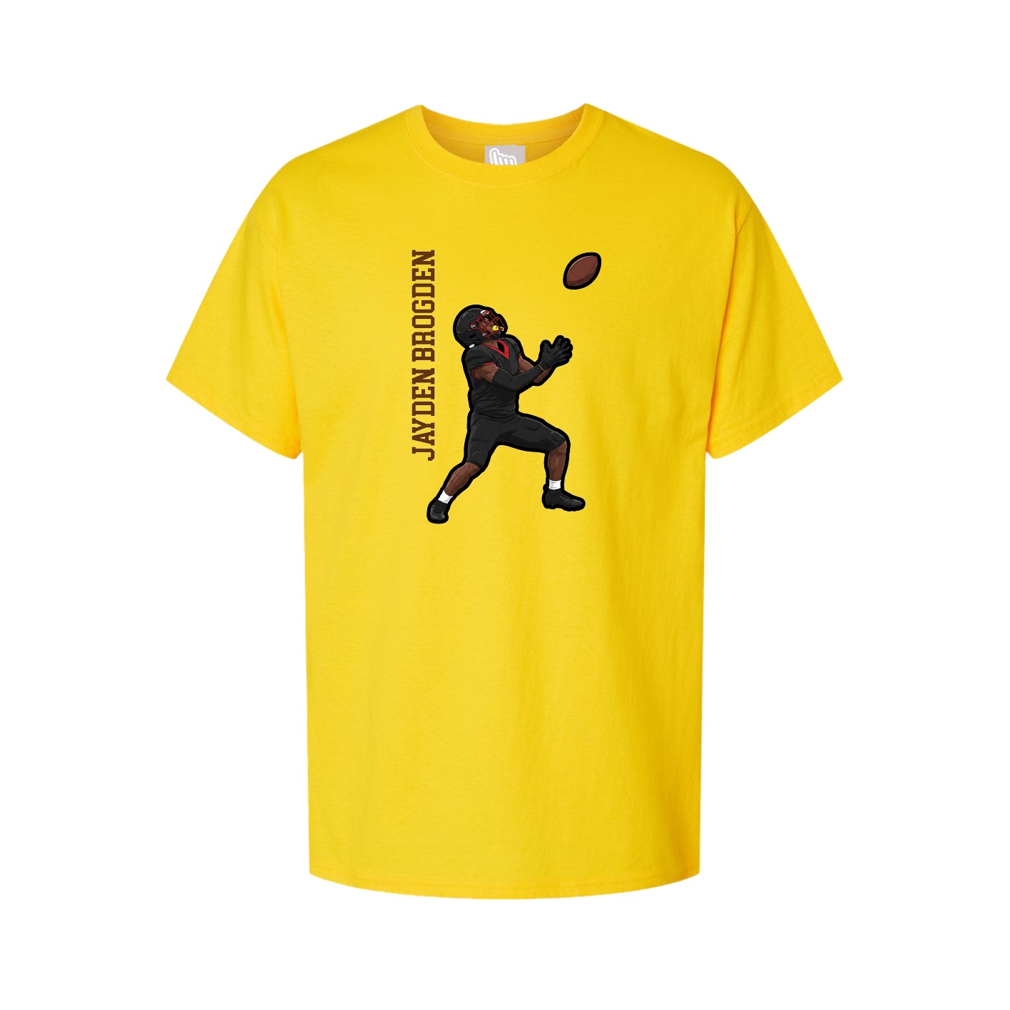 Youth Tee — Name Vertical in Gold