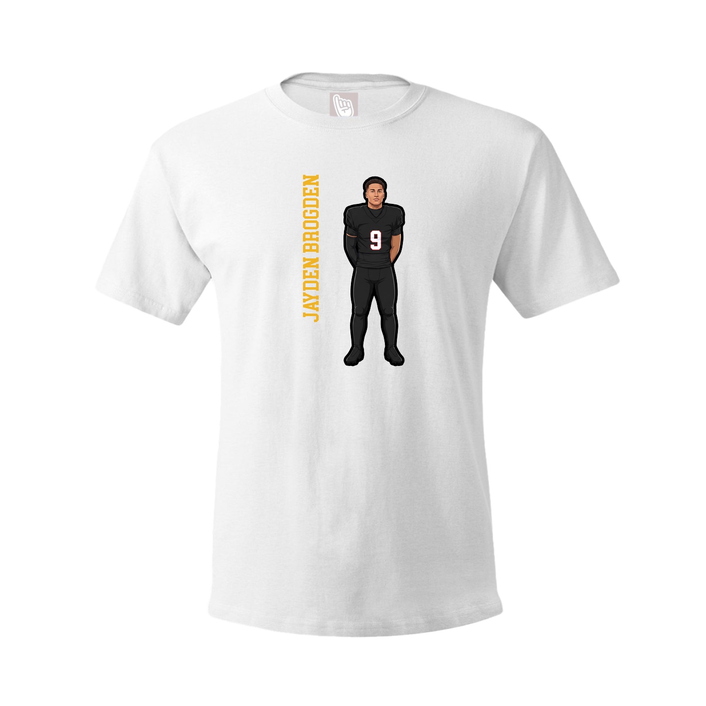 Tee — Name Vertical in White