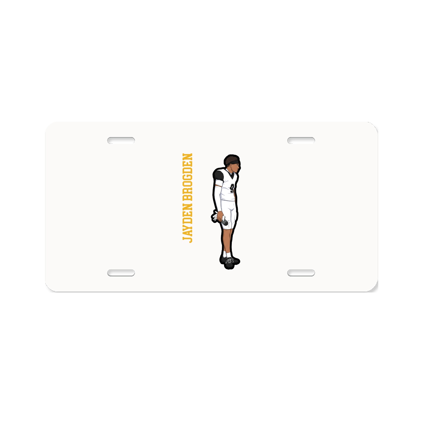 License Plate — Name Vertical in Classic