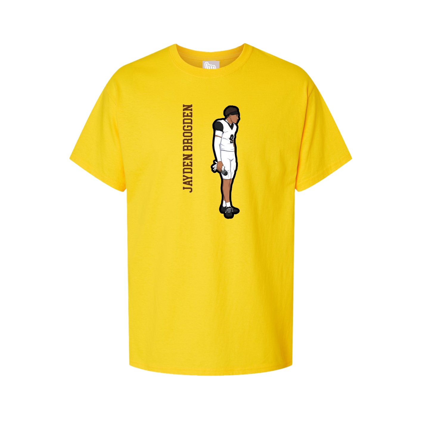 Youth Tee — Name Vertical in Gold