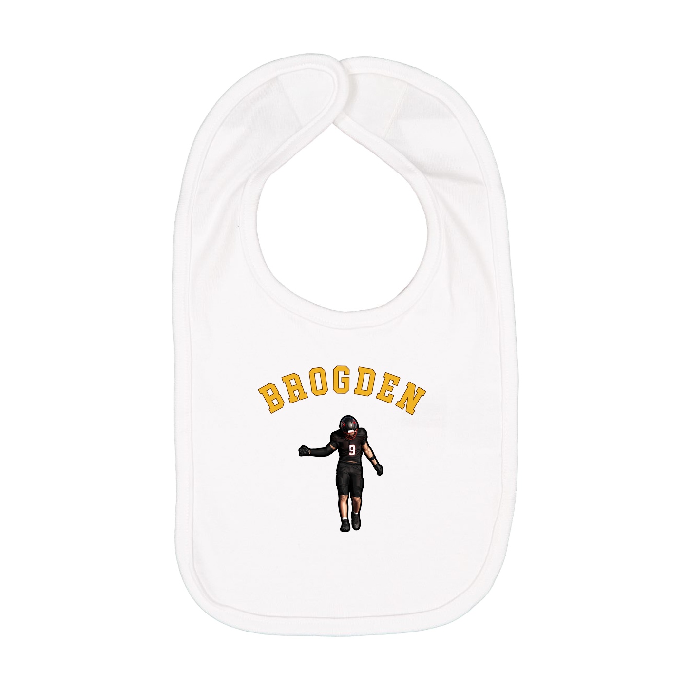 Infant Bib — Shirsey Arch in White