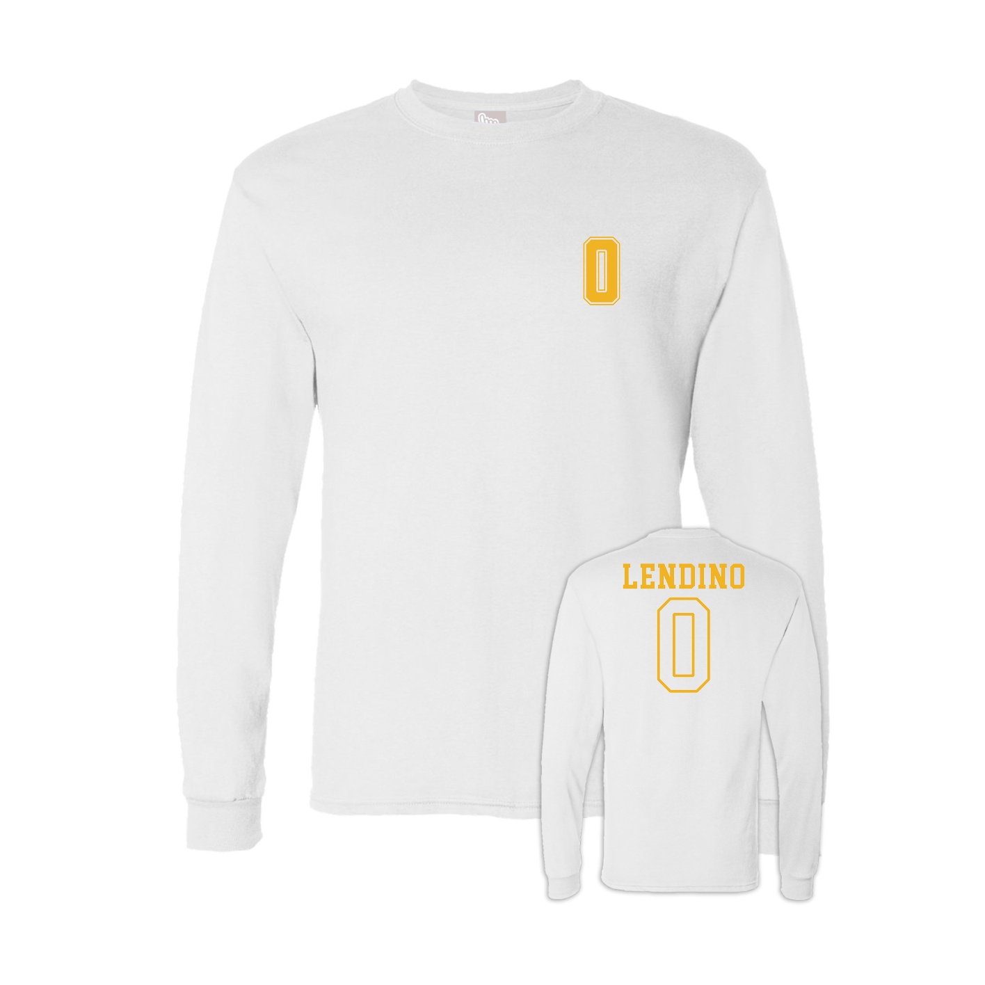 Long Sleeve Tee — Chest Back in White