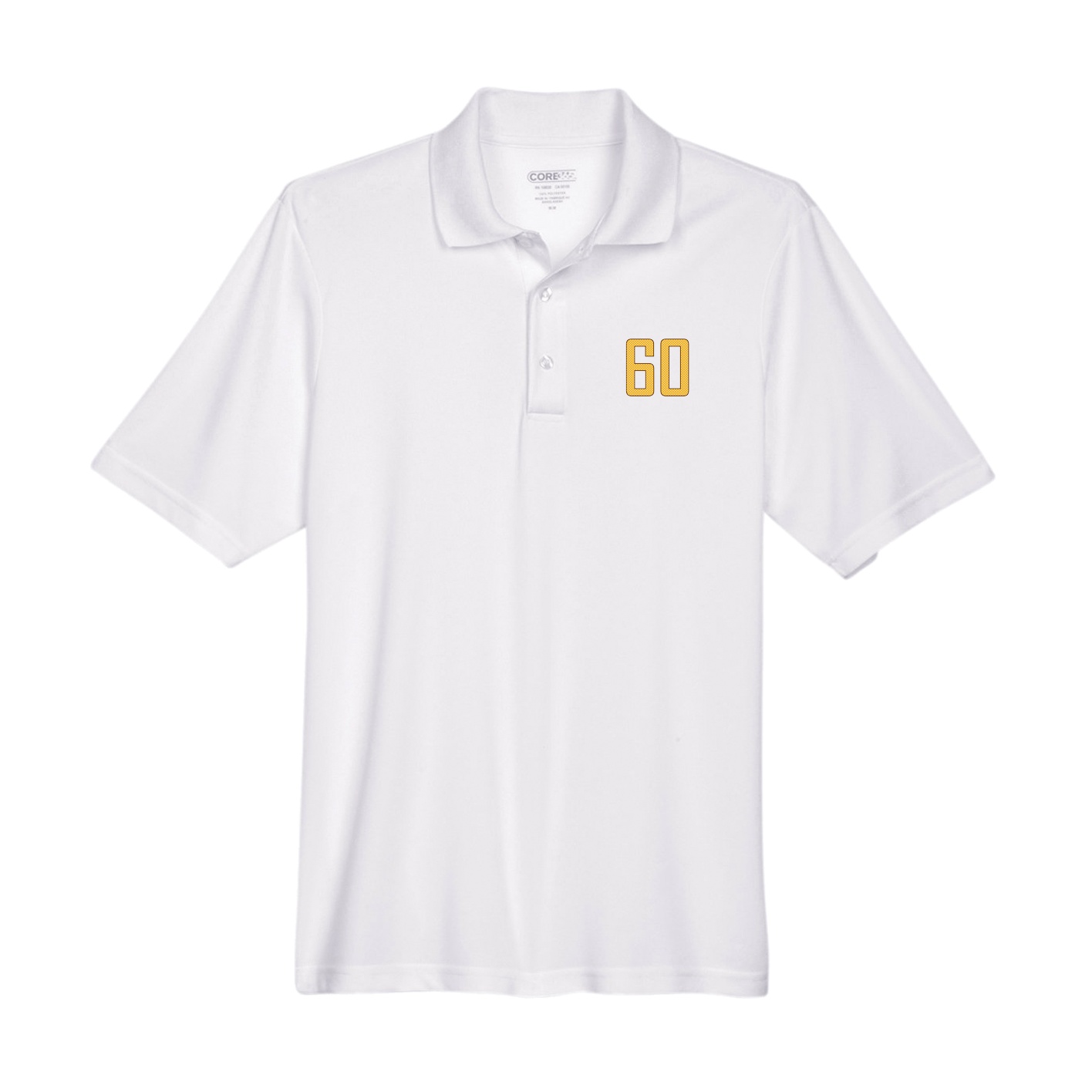 Performance Polo — Front Shirsy in White