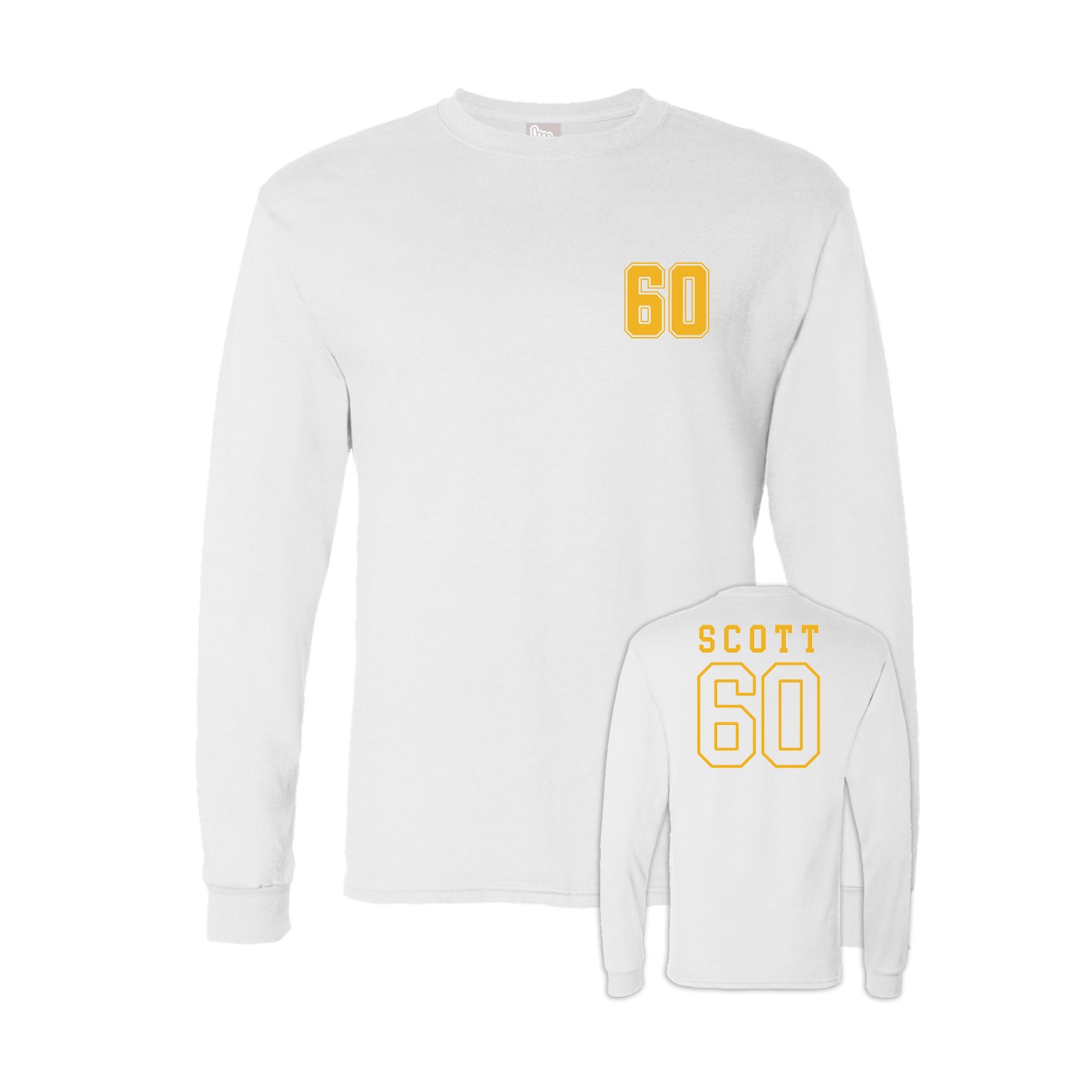 Long Sleeve Tee — Chest Back in White