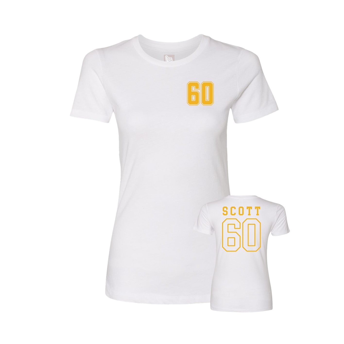 Womens Tee — Chest Back in White