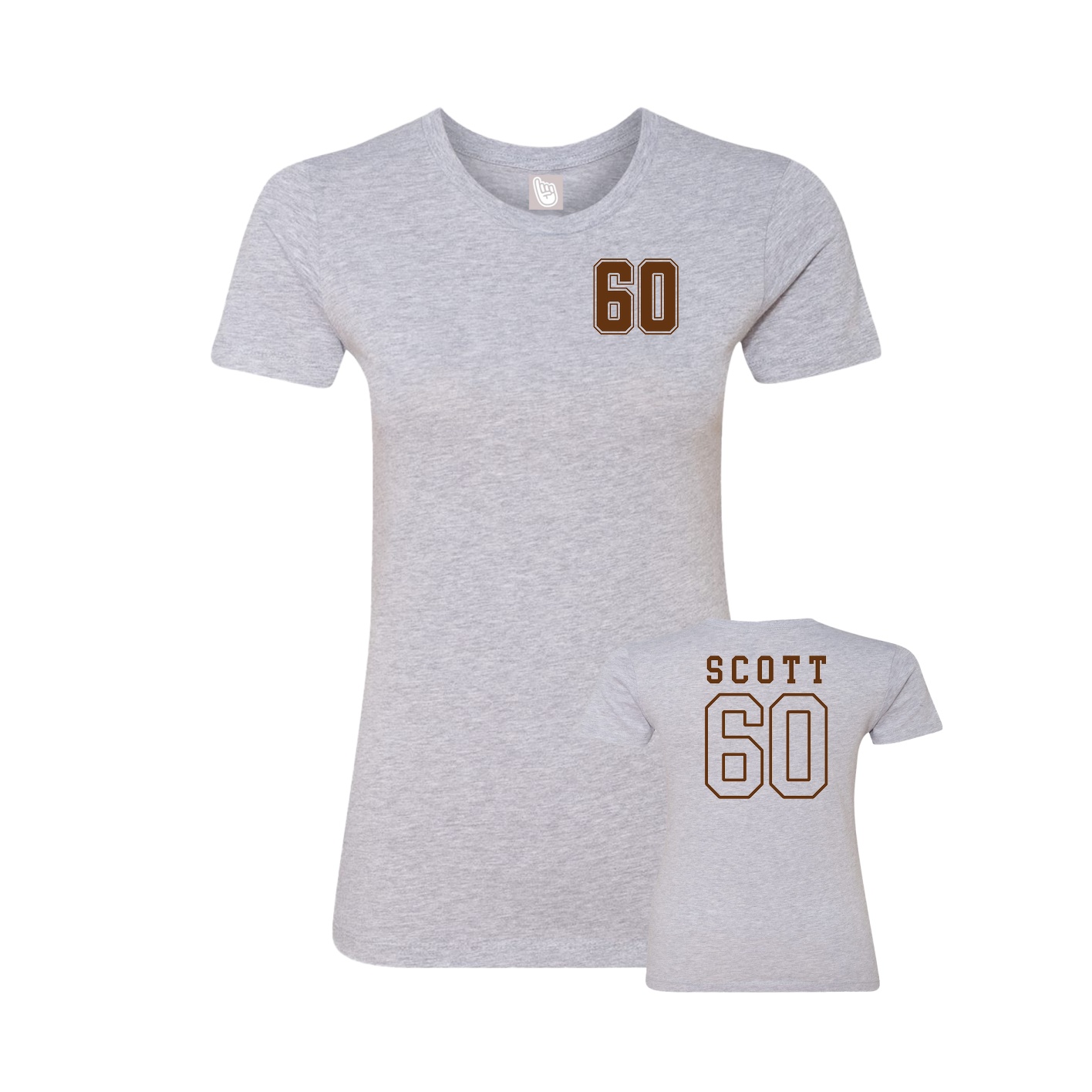 Womens Tee — Chest Back in Grey