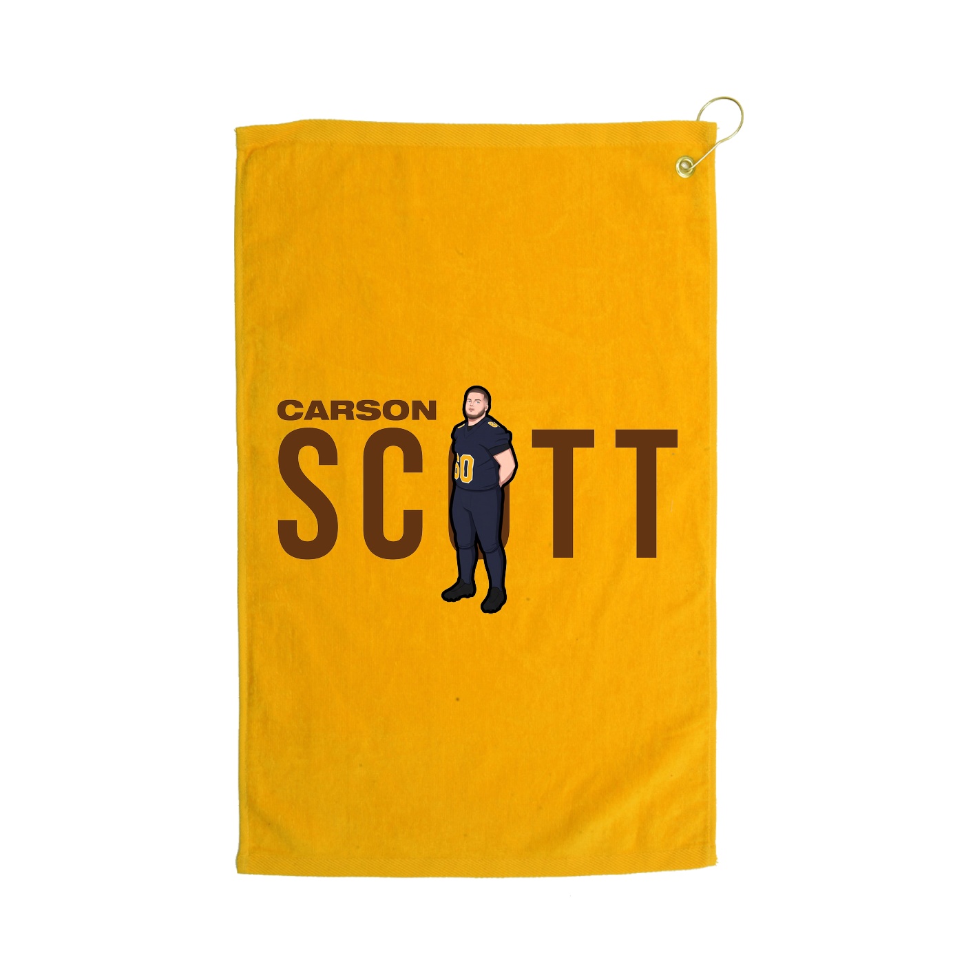 Golf Towel — Player Name in Gold