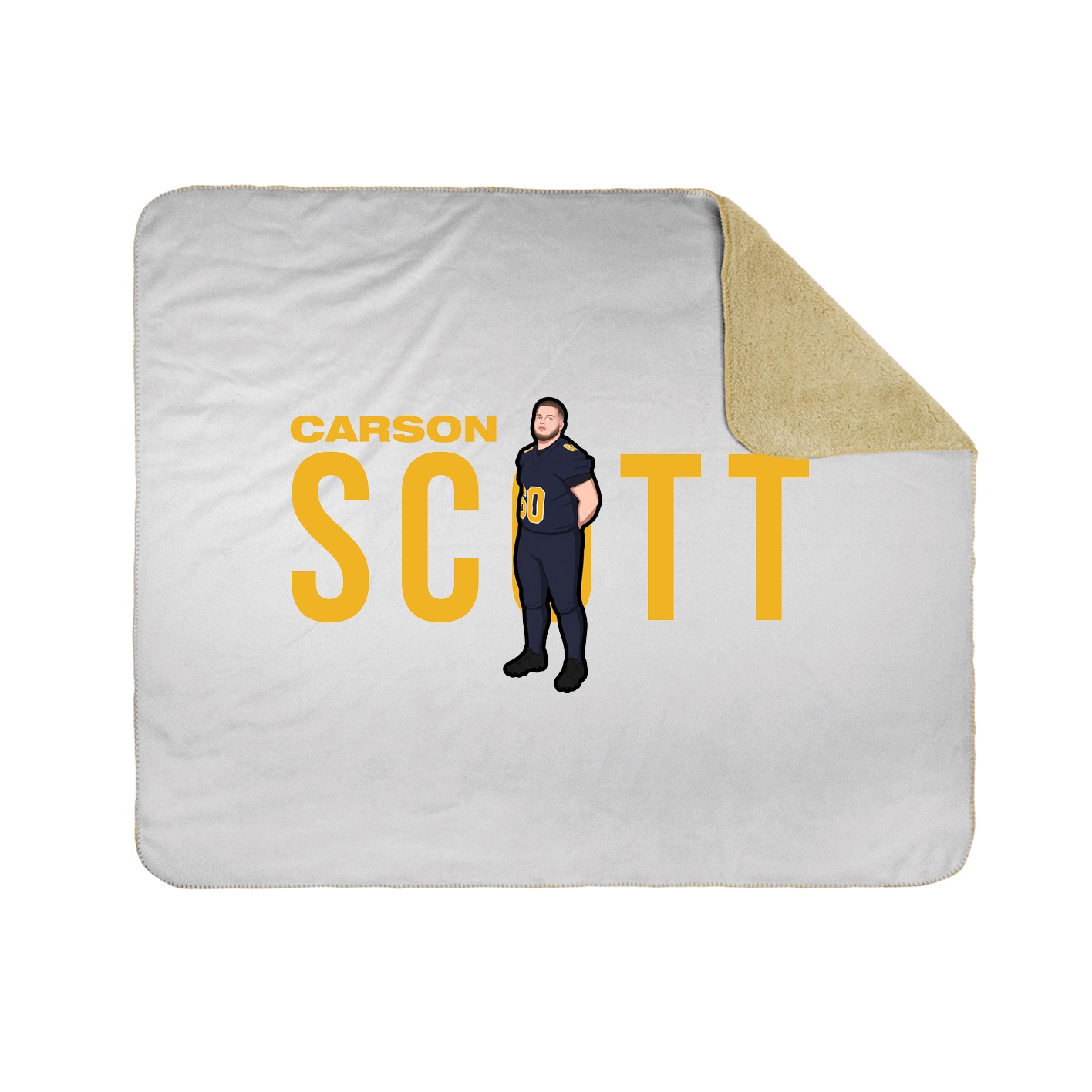 Throw Blanket — Player Name in White
