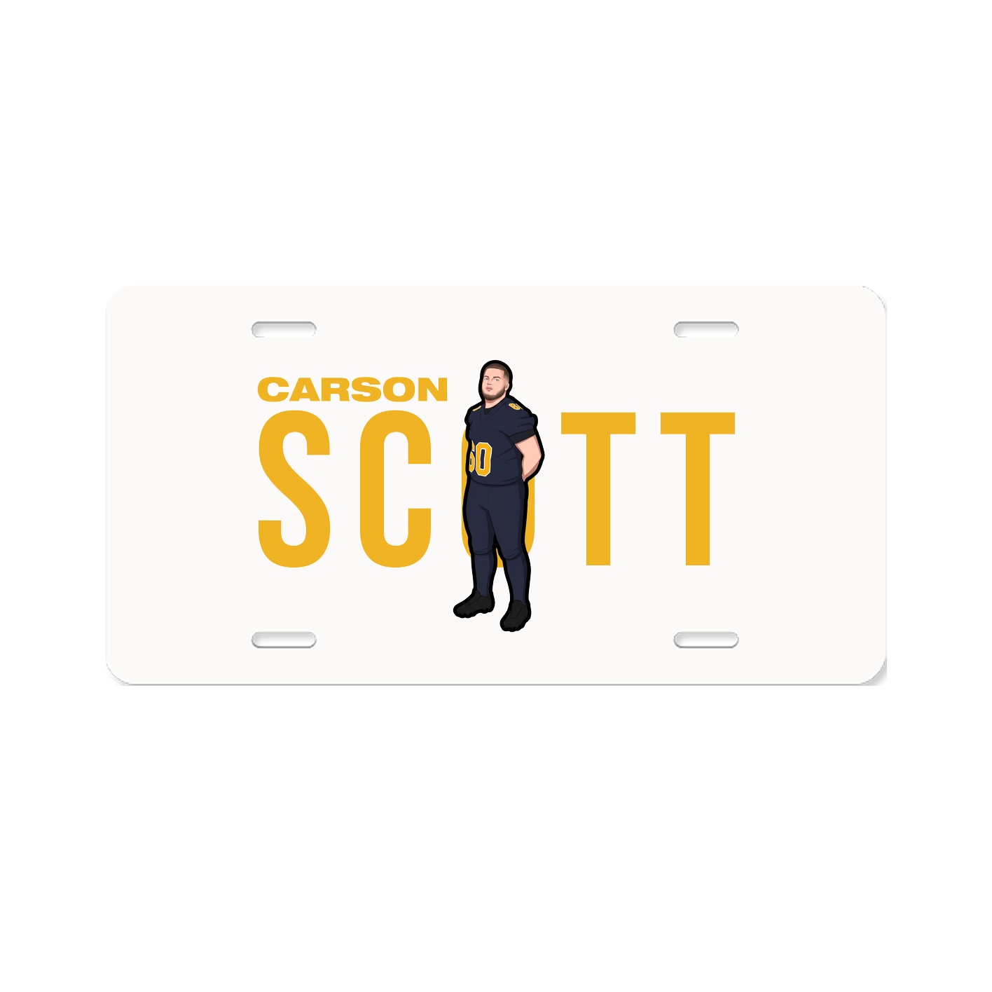 License Plate — Player Name in Classic