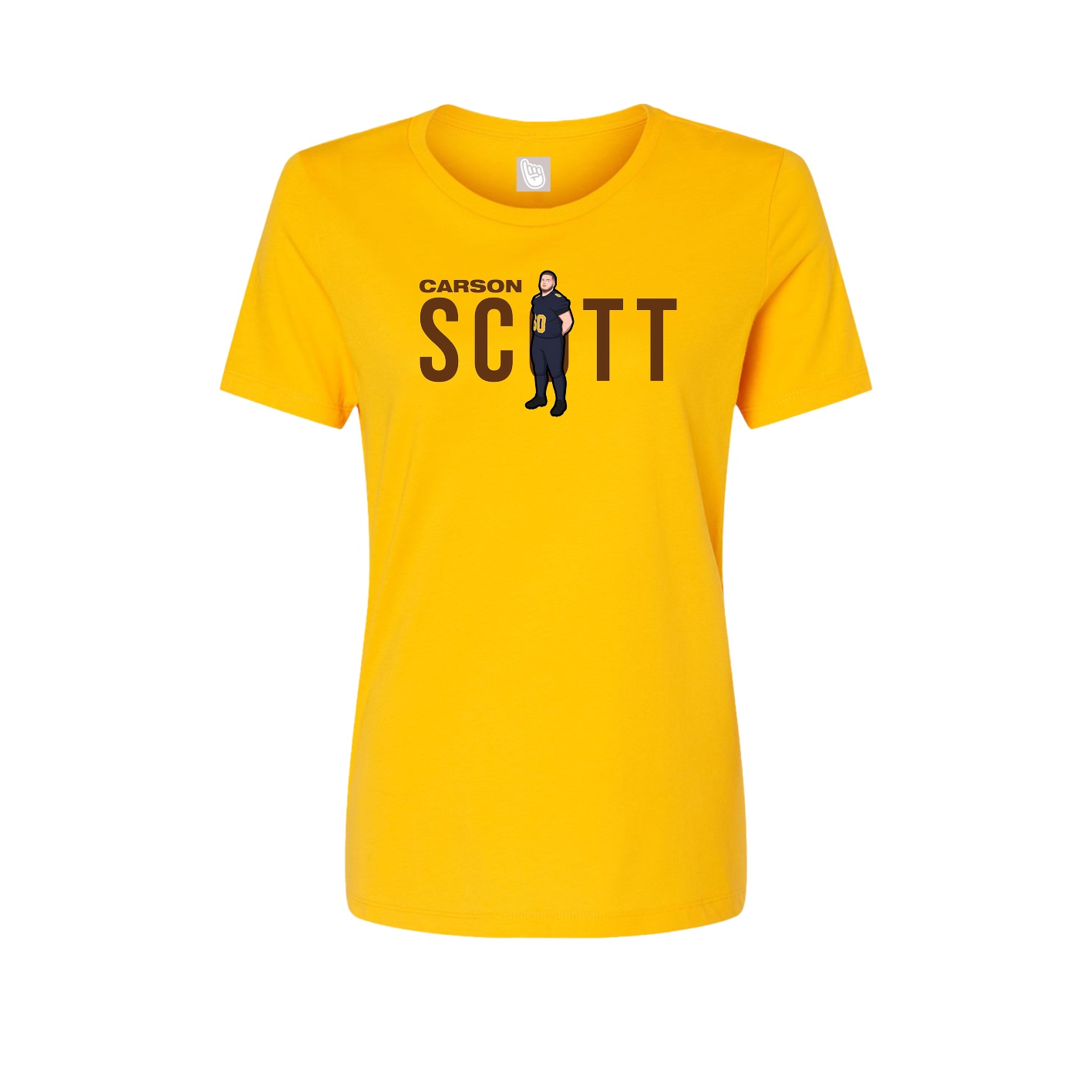 Fitted Women's Tee — Player Name in Gold