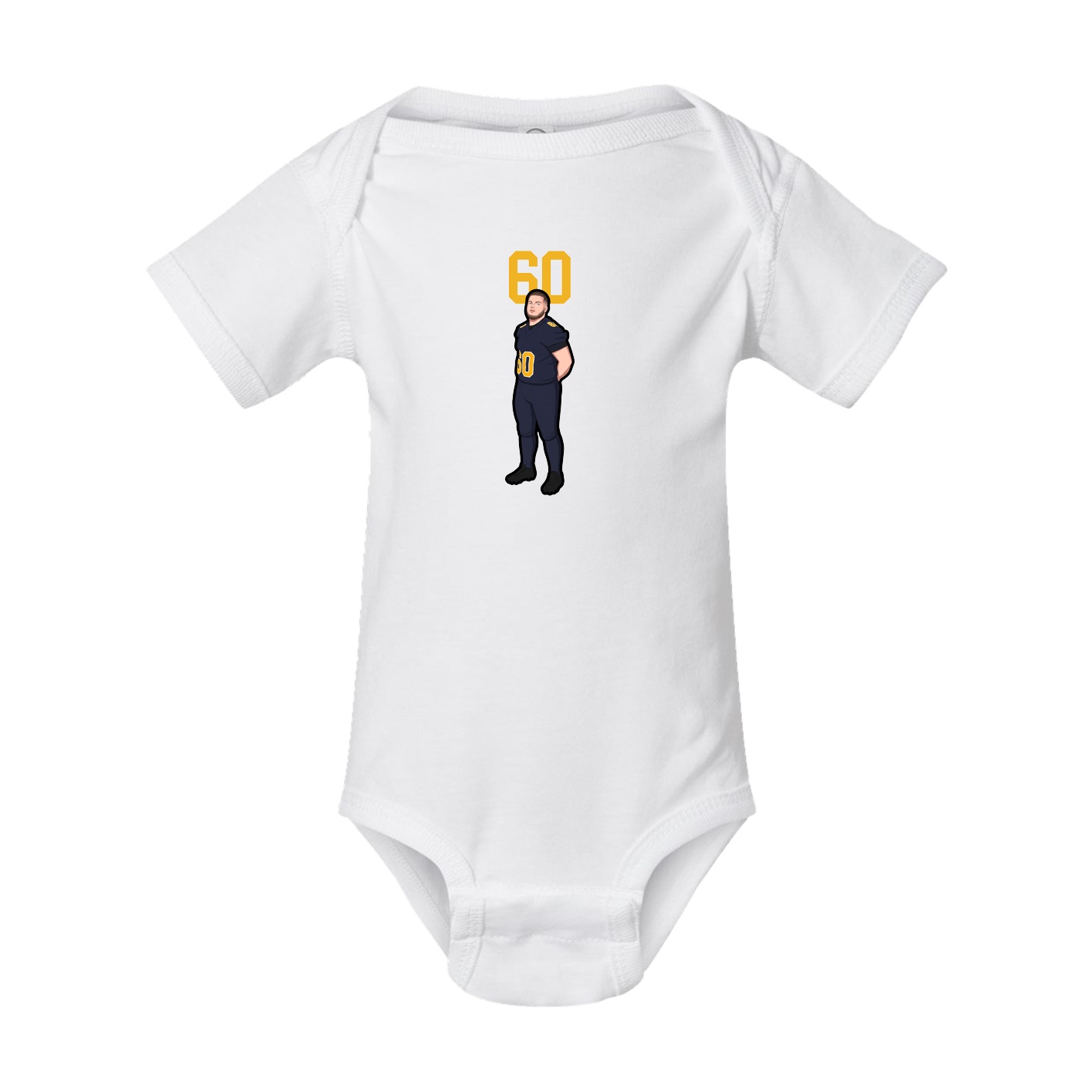 Baby Onesie — Number Top in White