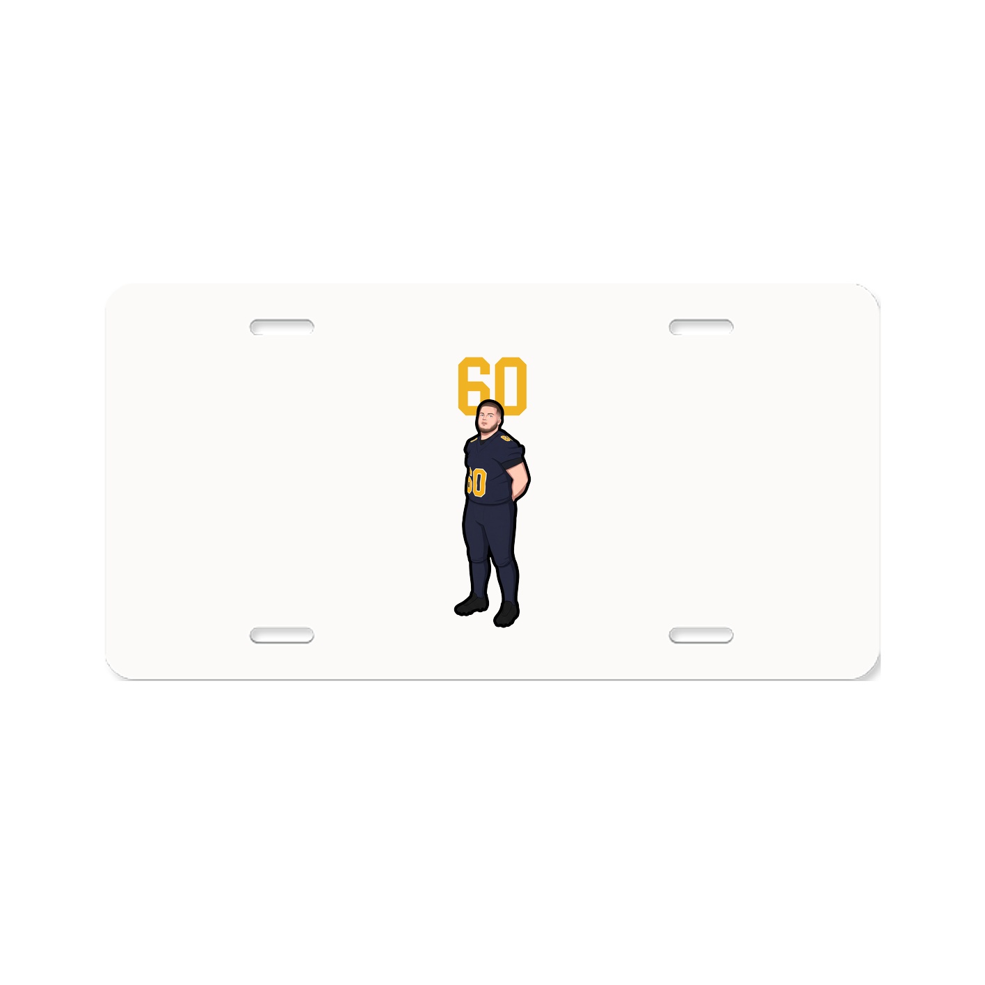 License Plate — Number Top in Classic