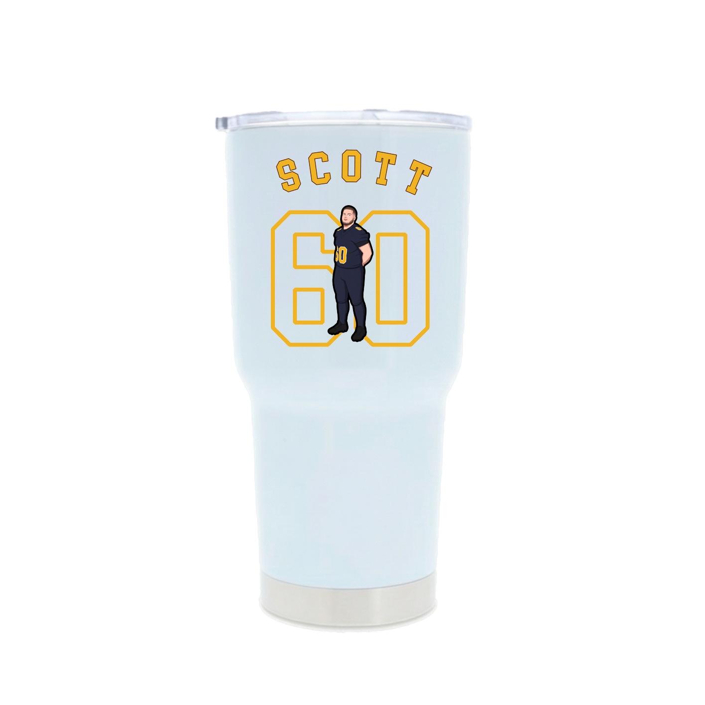 30oz Stainless Steel Tumbler — Shirsey Arch in White