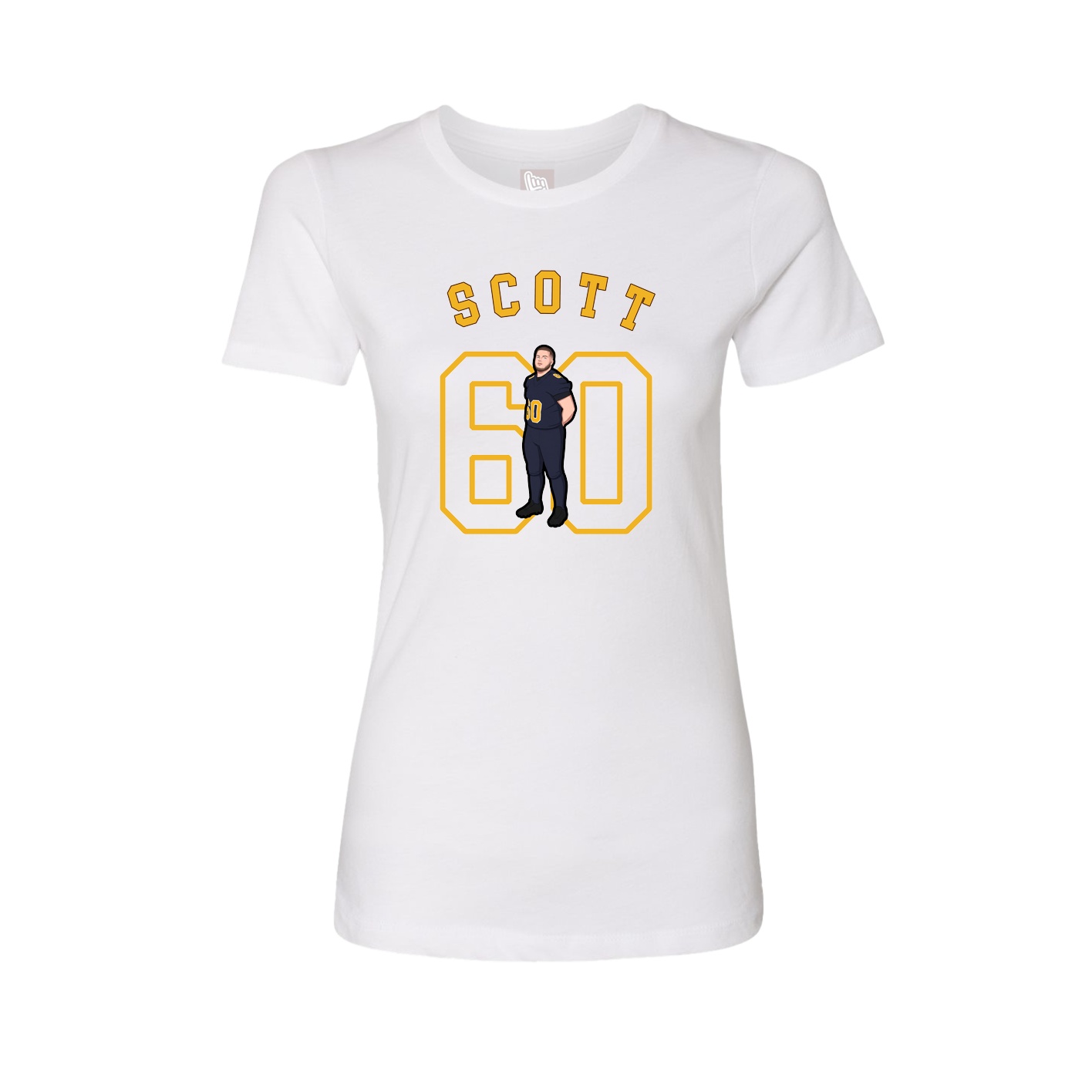 Fitted Women's Tee — Shirsey Arch in White