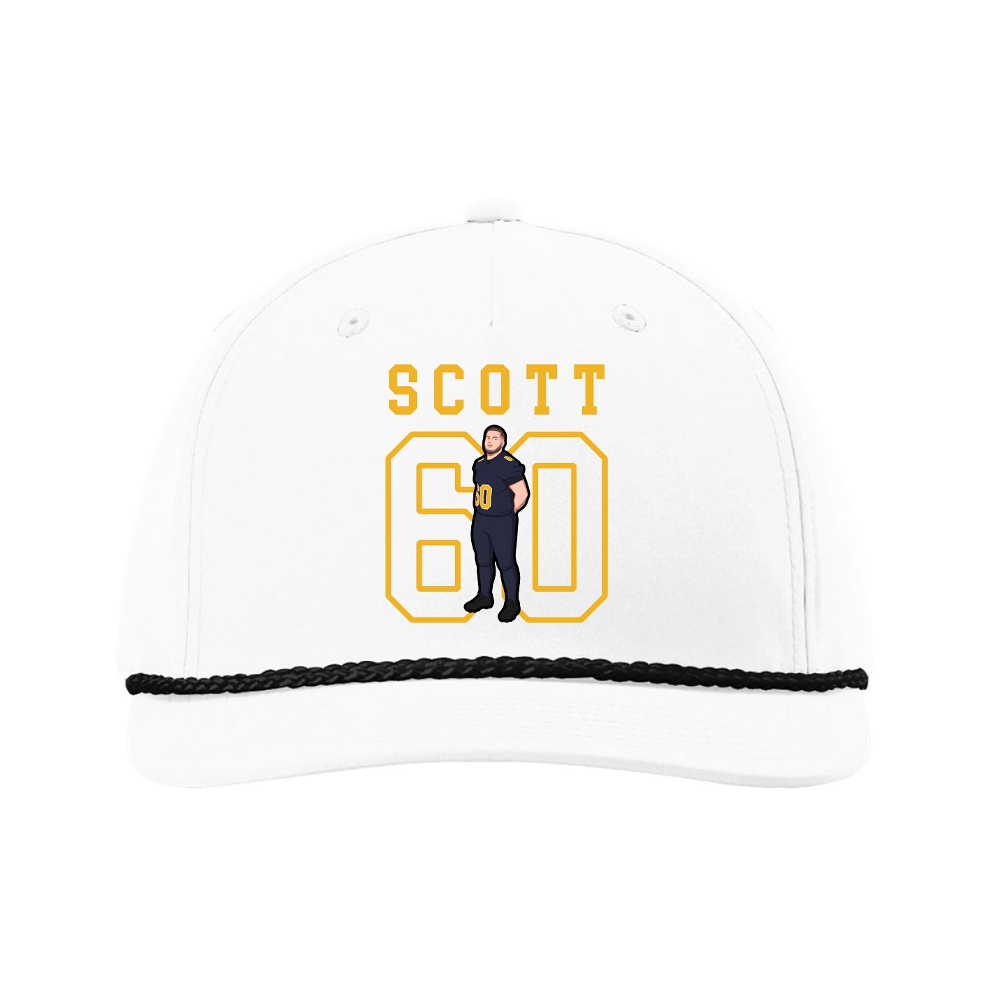 Five-Panel Classic Rope Cap — Shirsey in White