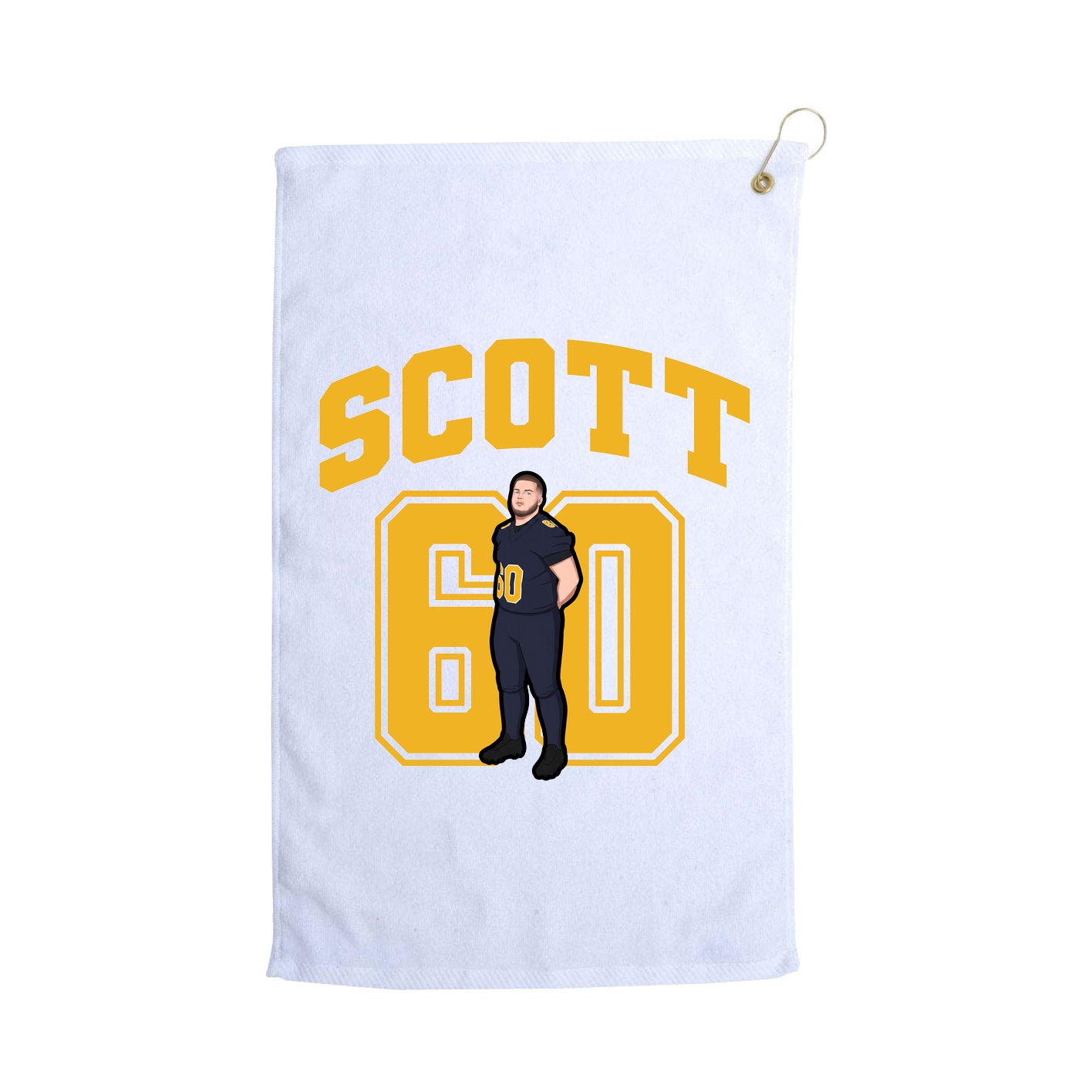Golf Towel — Number in White