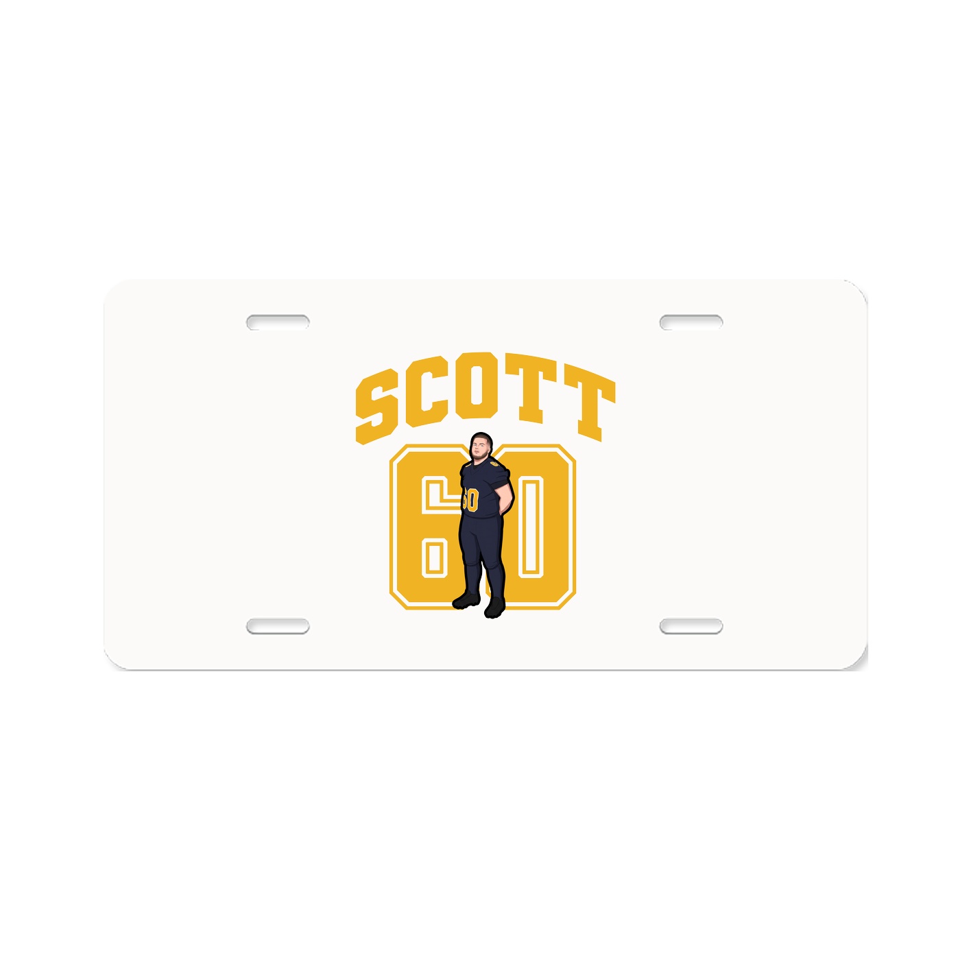 License Plate — Number in Classic