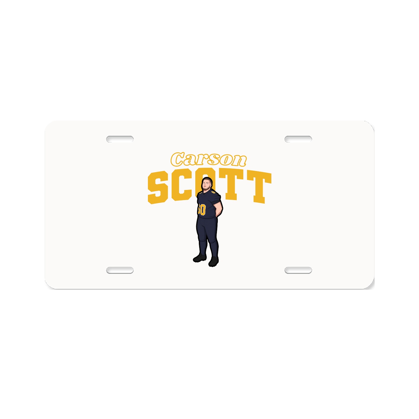 License Plate — Name Arch in Classic