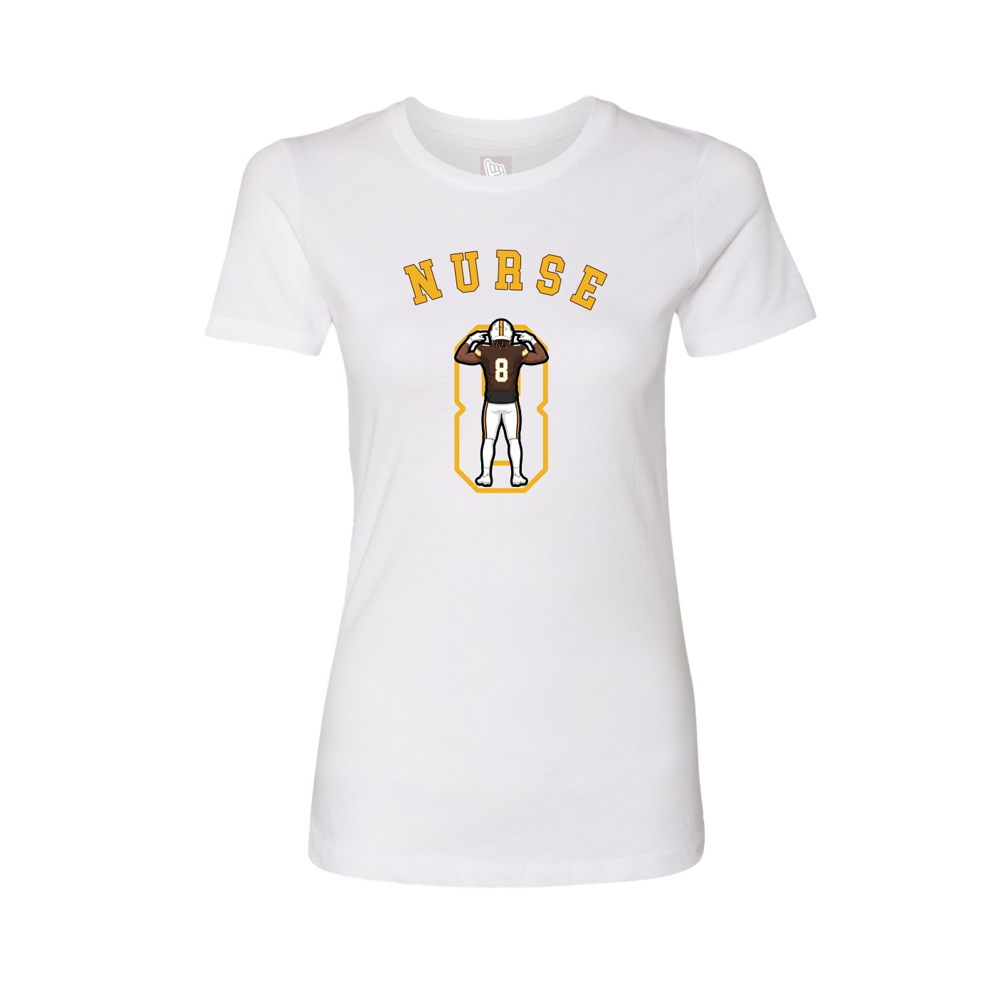 Fitted Women's Tee — Shirsey Arch in White