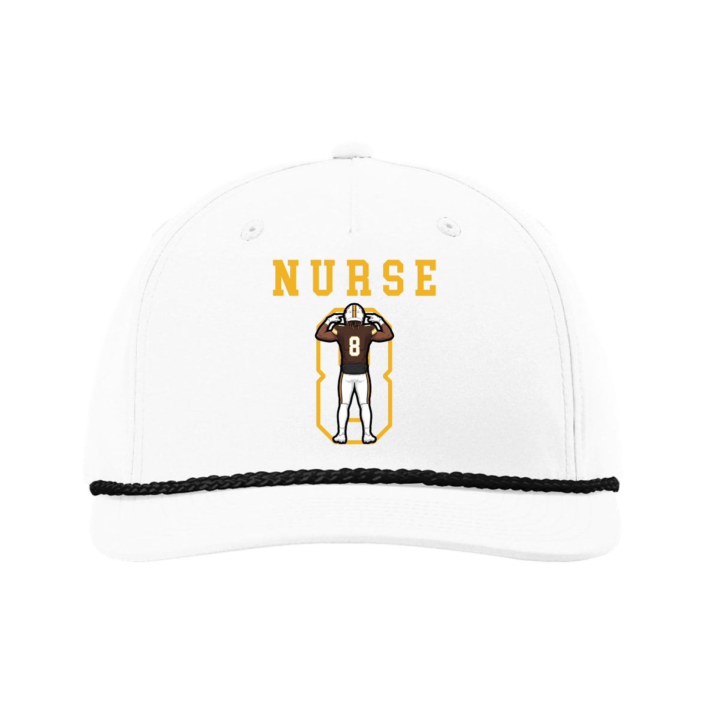 Five-Panel Classic Rope Cap — Shirsey in White
