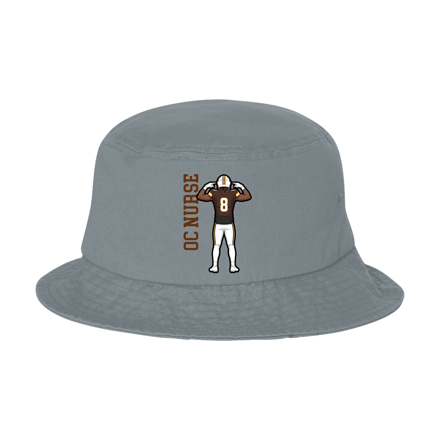 Bucket Cap — Name Vertical in Grey