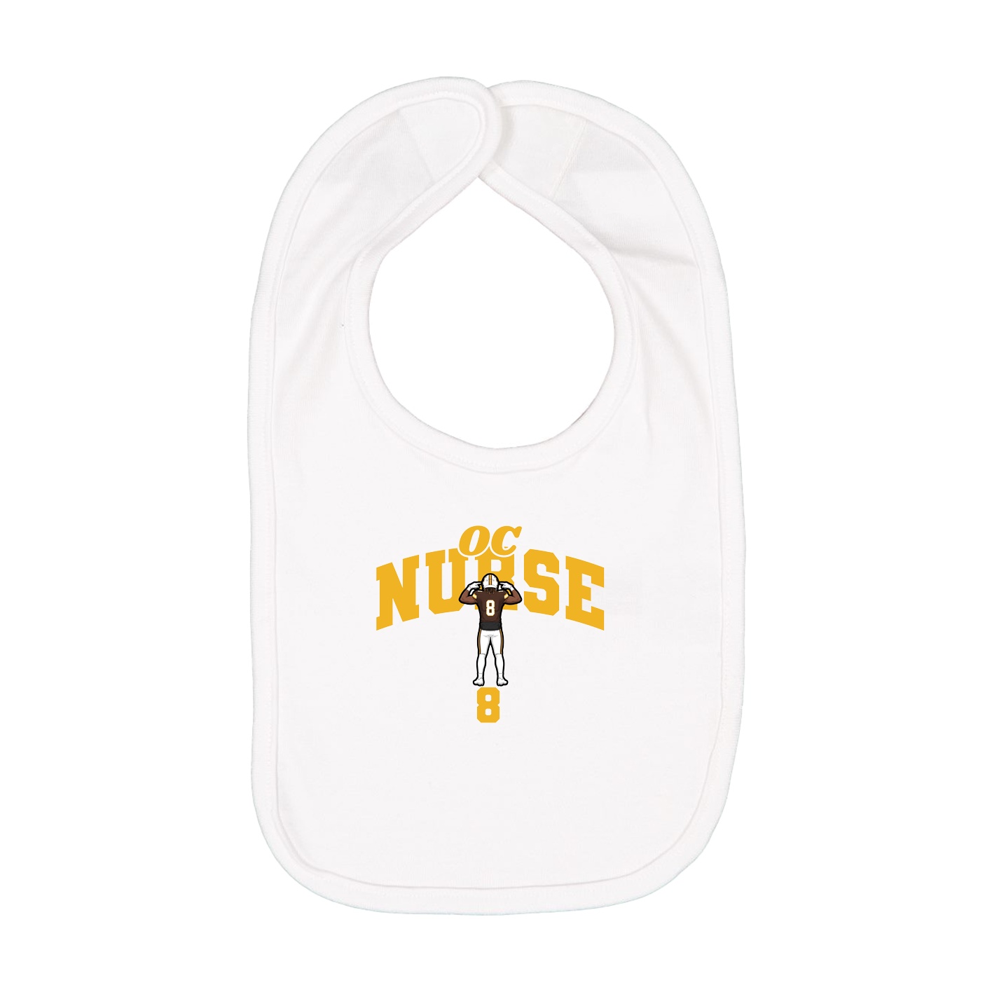 Infant Bib — Signature Arch in White