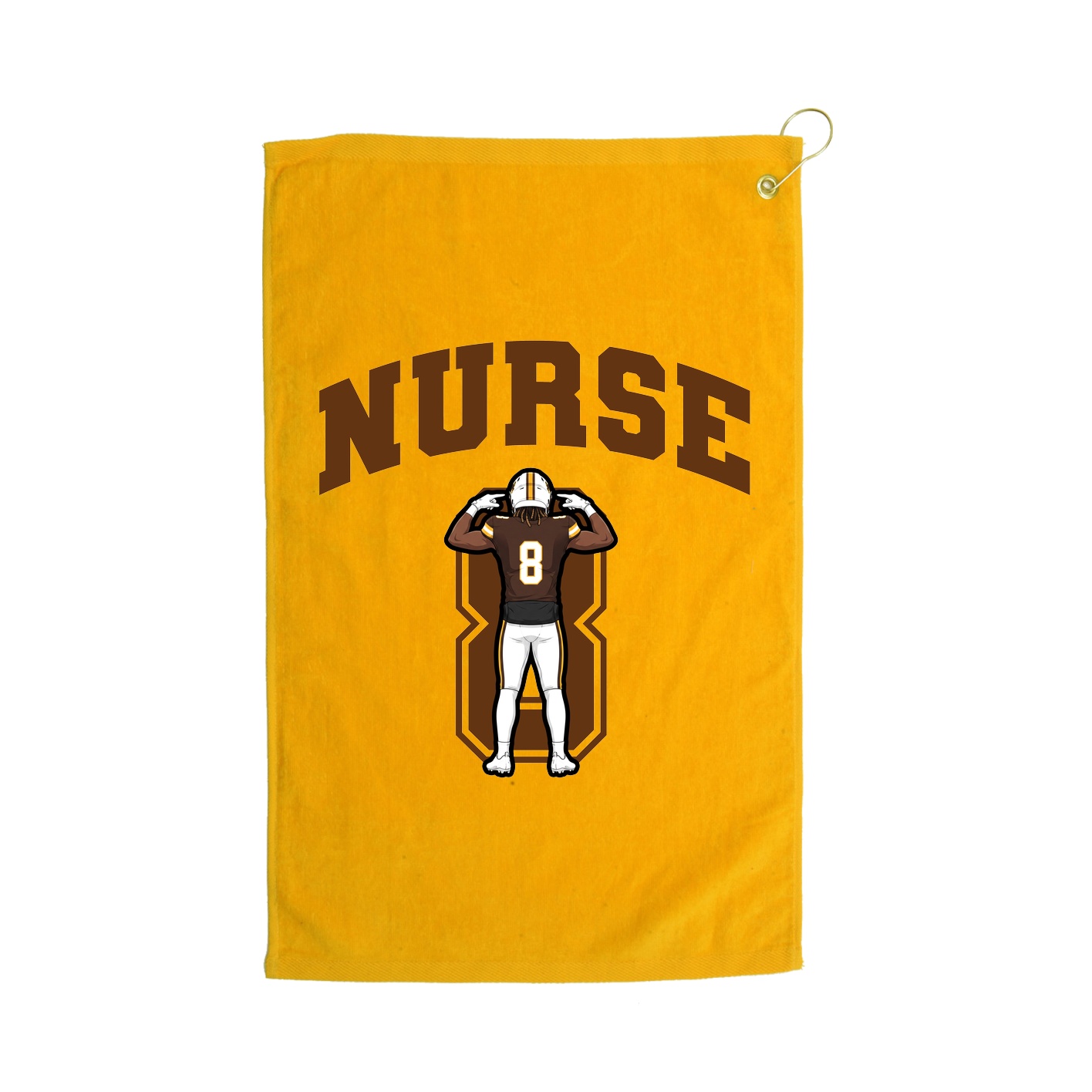 Golf Towel — Number in Gold