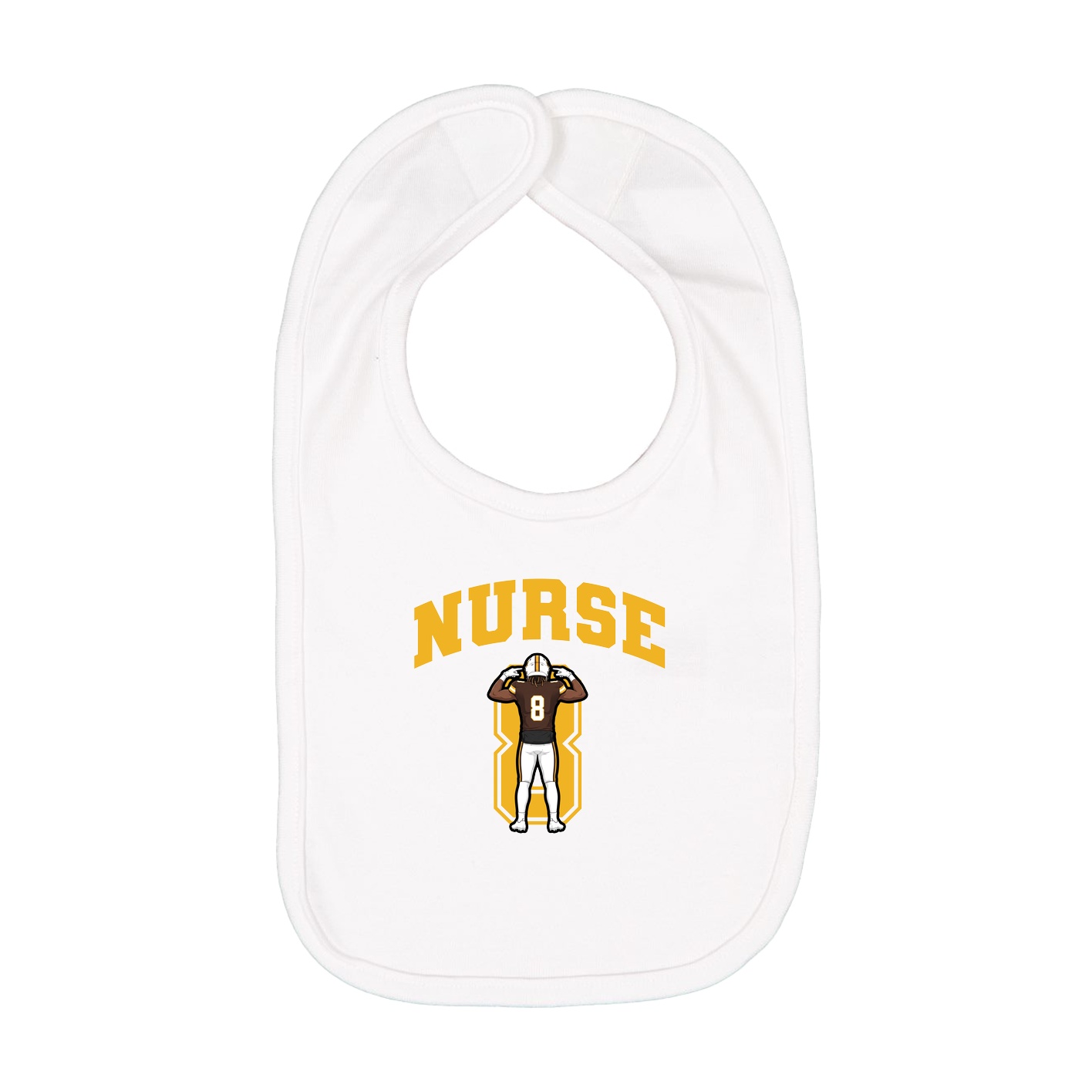 Infant Bib — Number in White