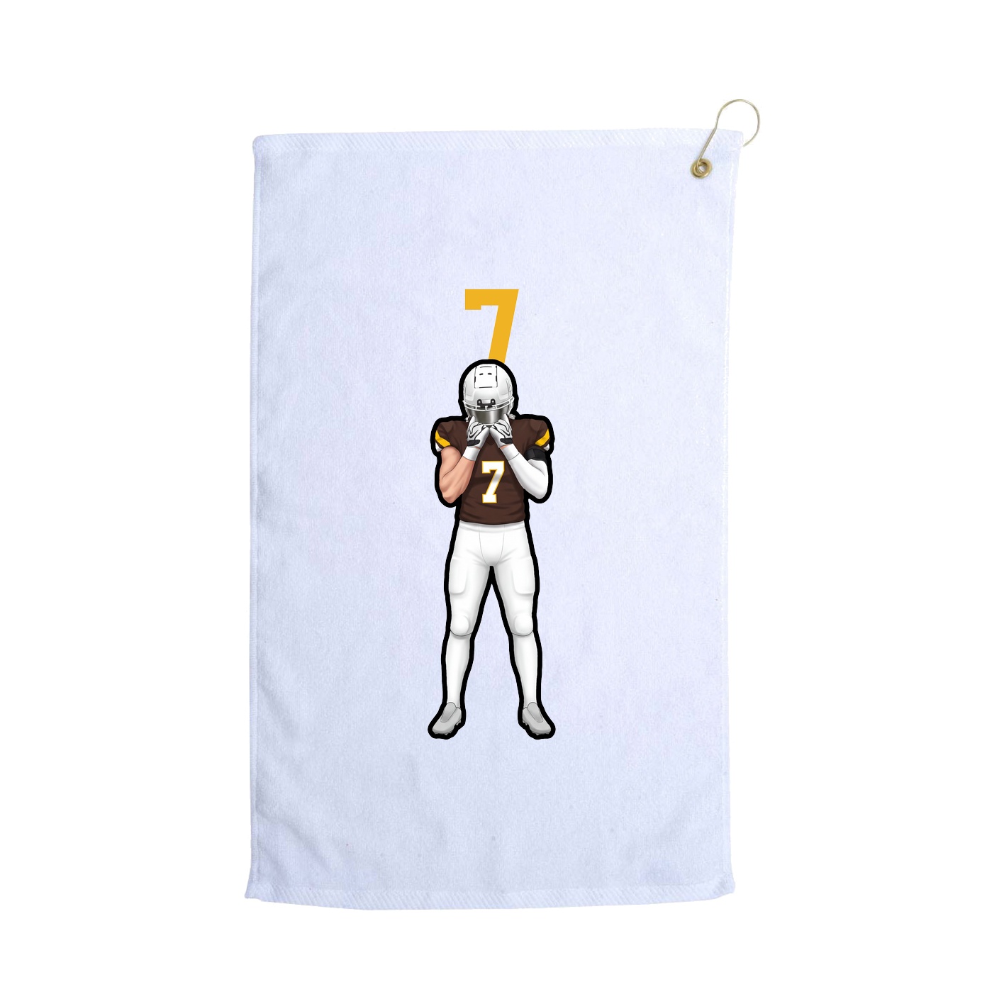 Golf Towel — Number Top in White