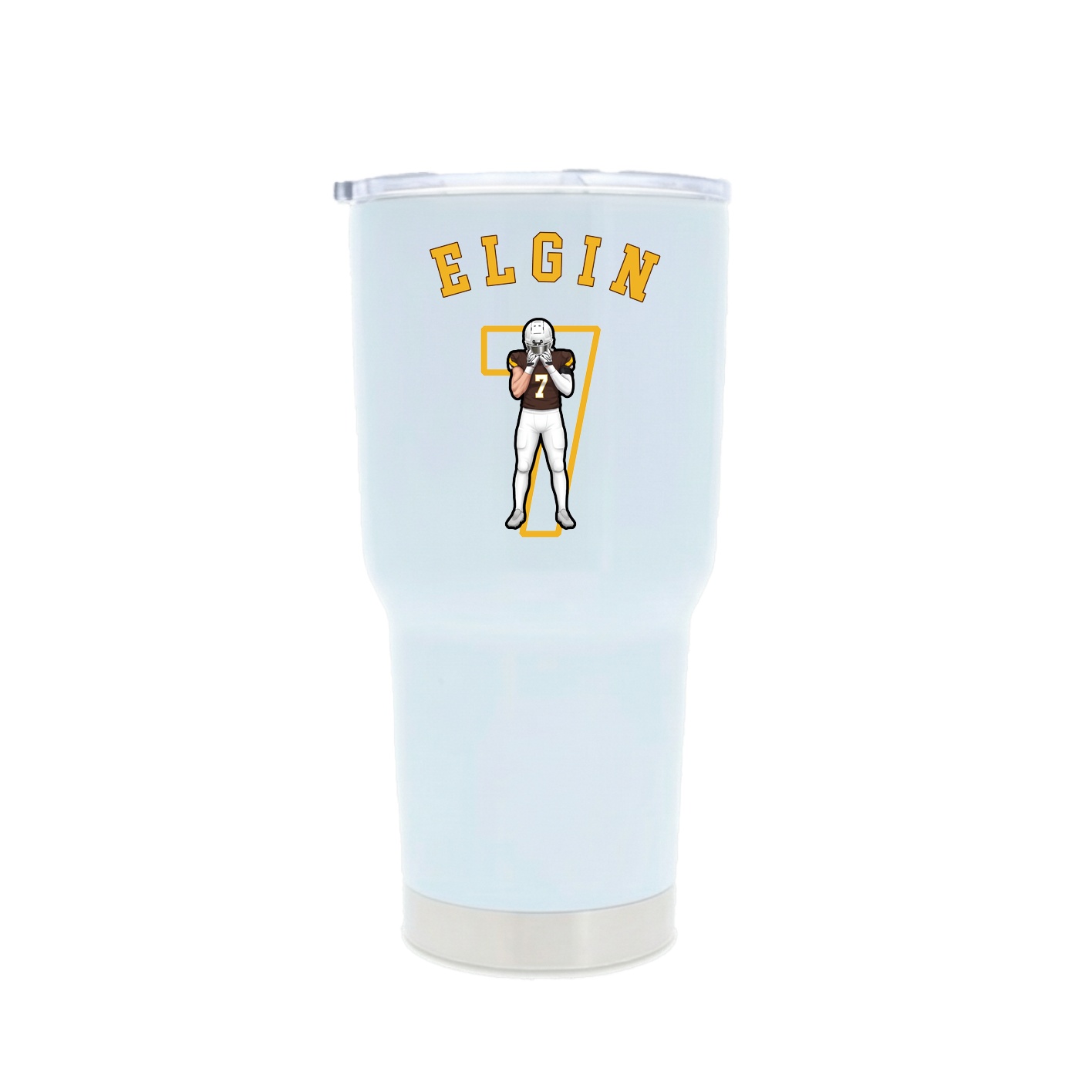 30oz Stainless Steel Tumbler — Shirsey Arch in White