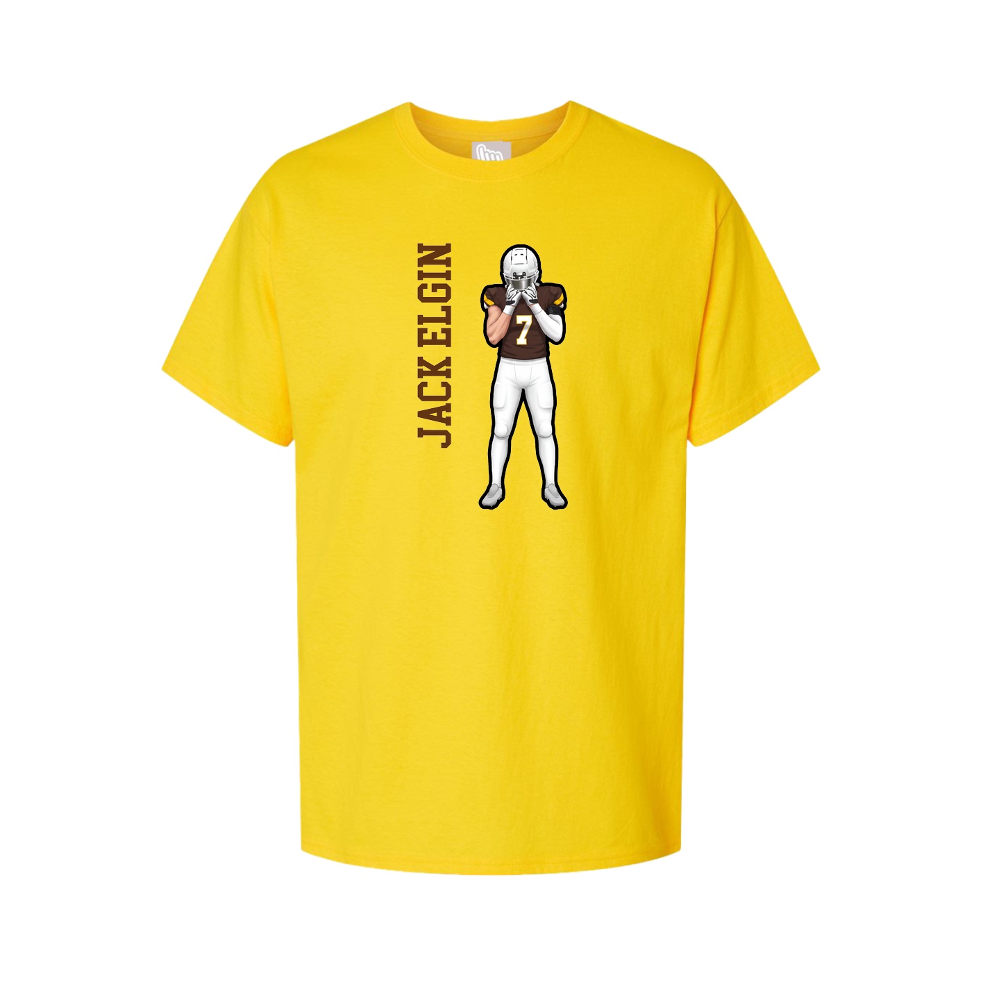 Youth Tee — Name Vertical in Gold