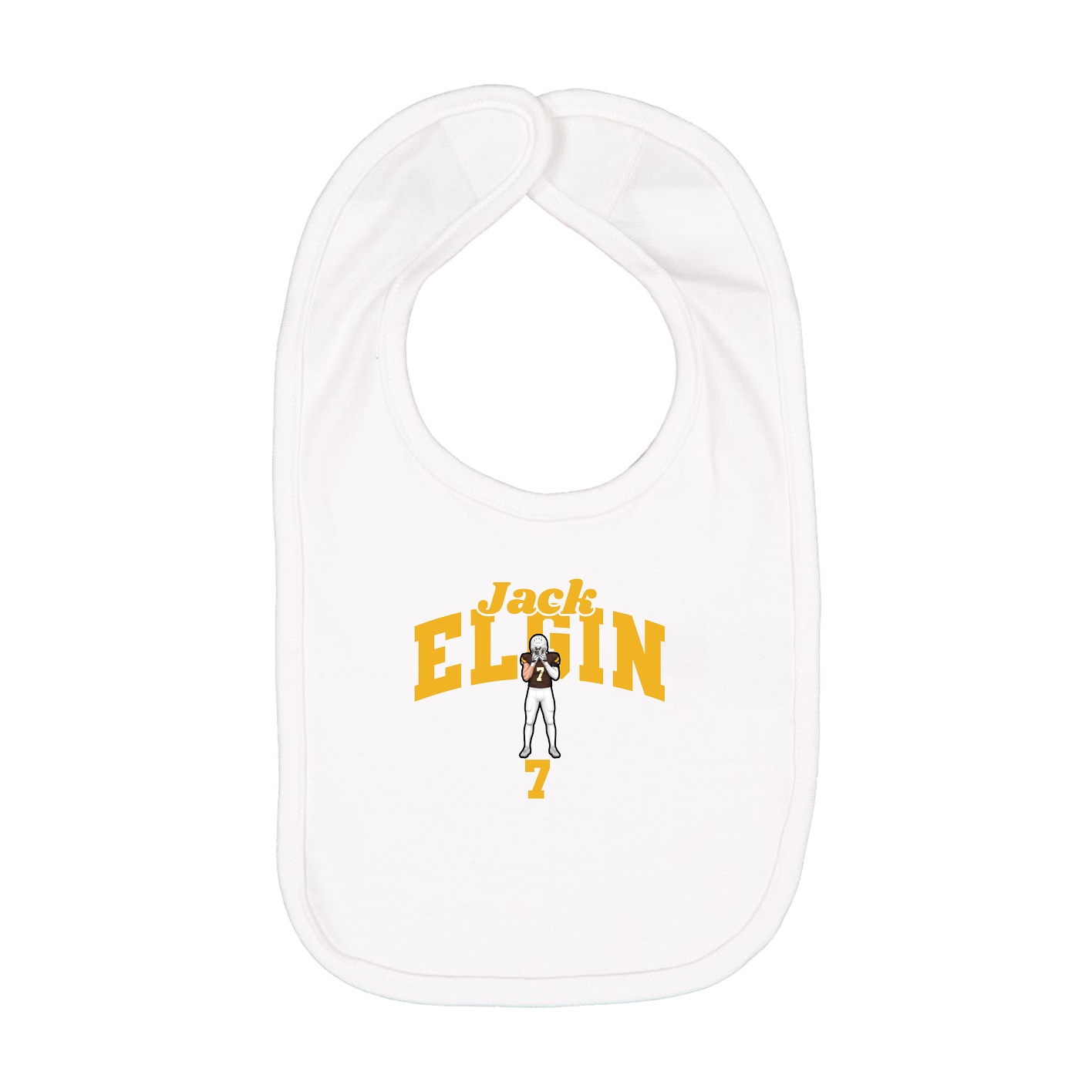 Infant Bib — Signature Arch in White