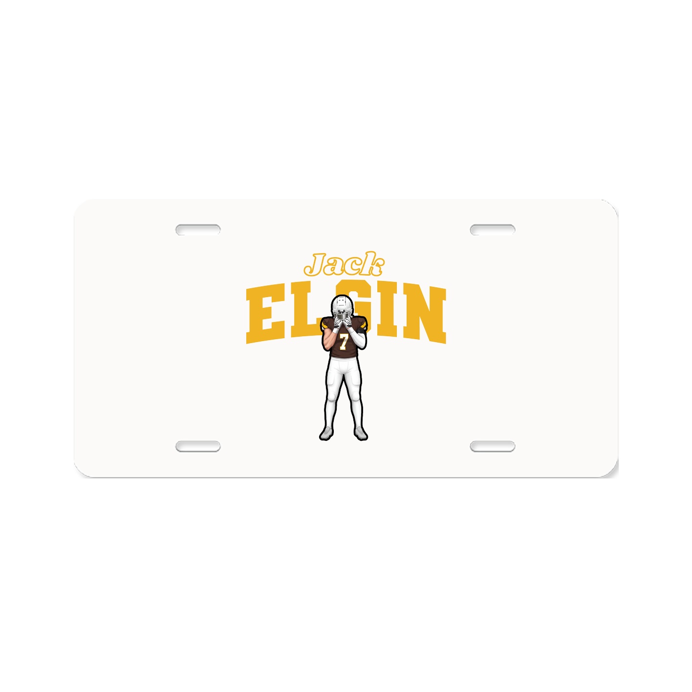 License Plate — Name Arch in Classic