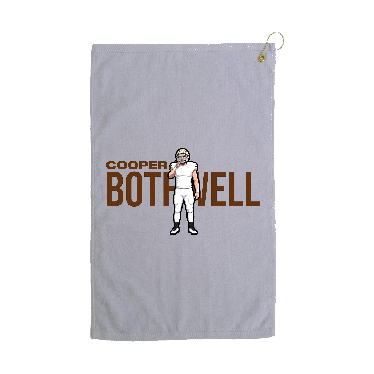 Golf Towel — Player Name in Grey