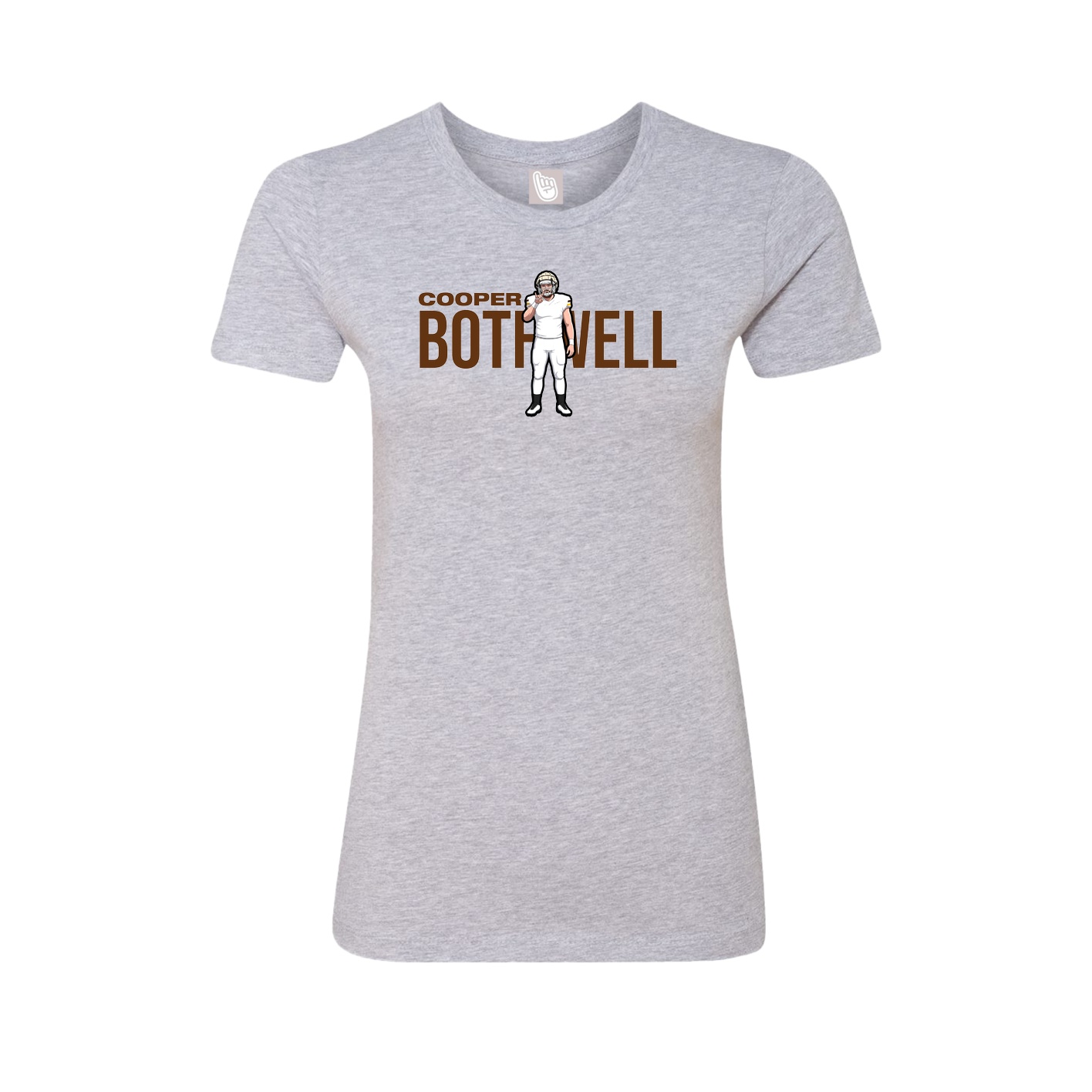 Fitted Women's Tee — Player Name in Grey