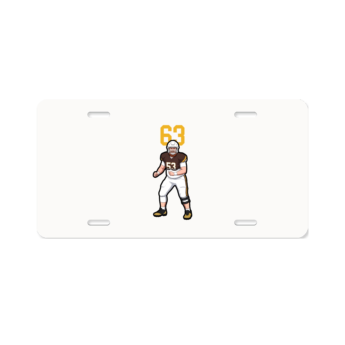 License Plate — Number Top in Classic