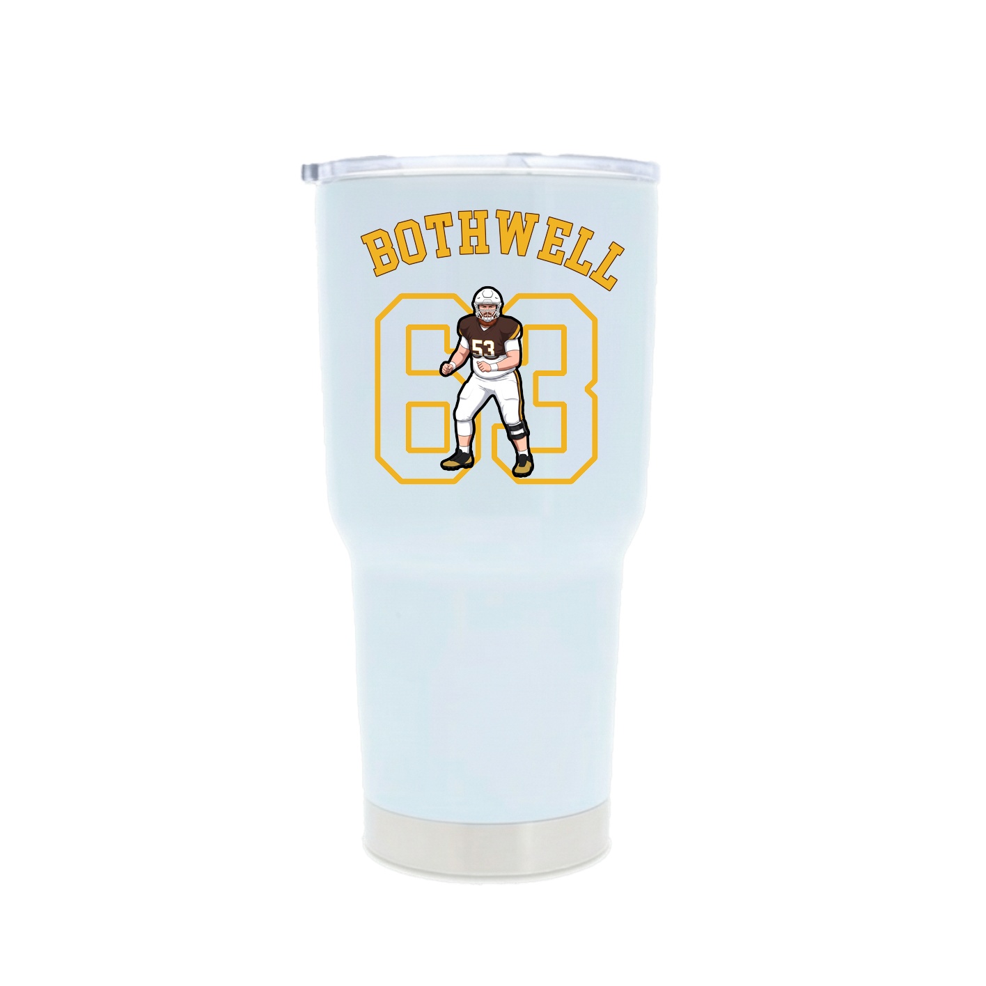 30oz Stainless Steel Tumbler — Shirsey Arch in White